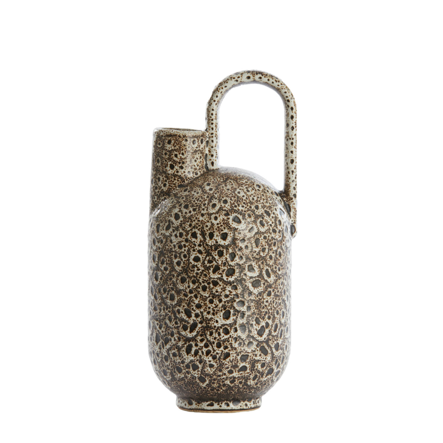 Vase deco 16,5x15,5x37 cm SERRES ceramics cream+black