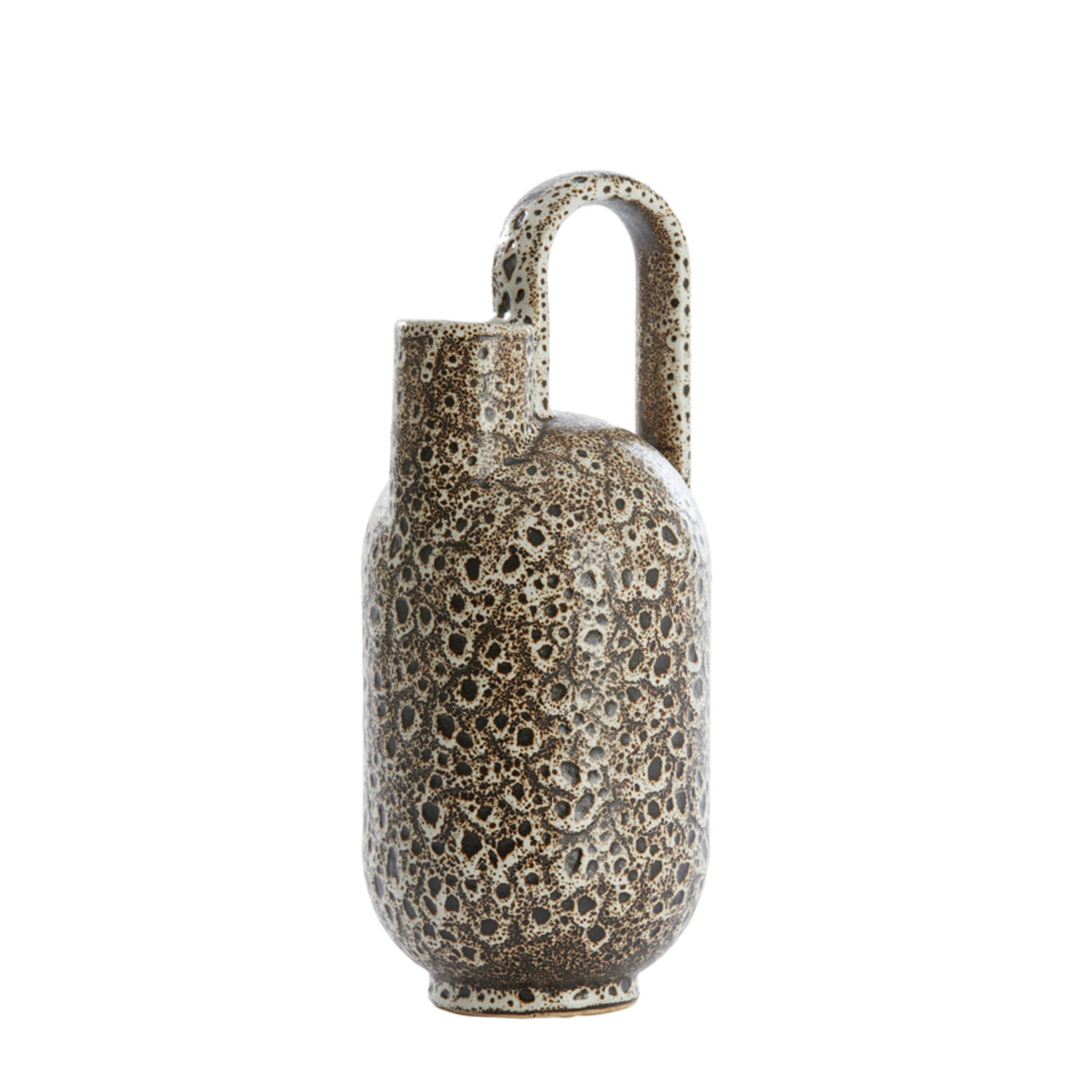 Vase deco 16,5x15,5x37 cm SERRES ceramics cream+black