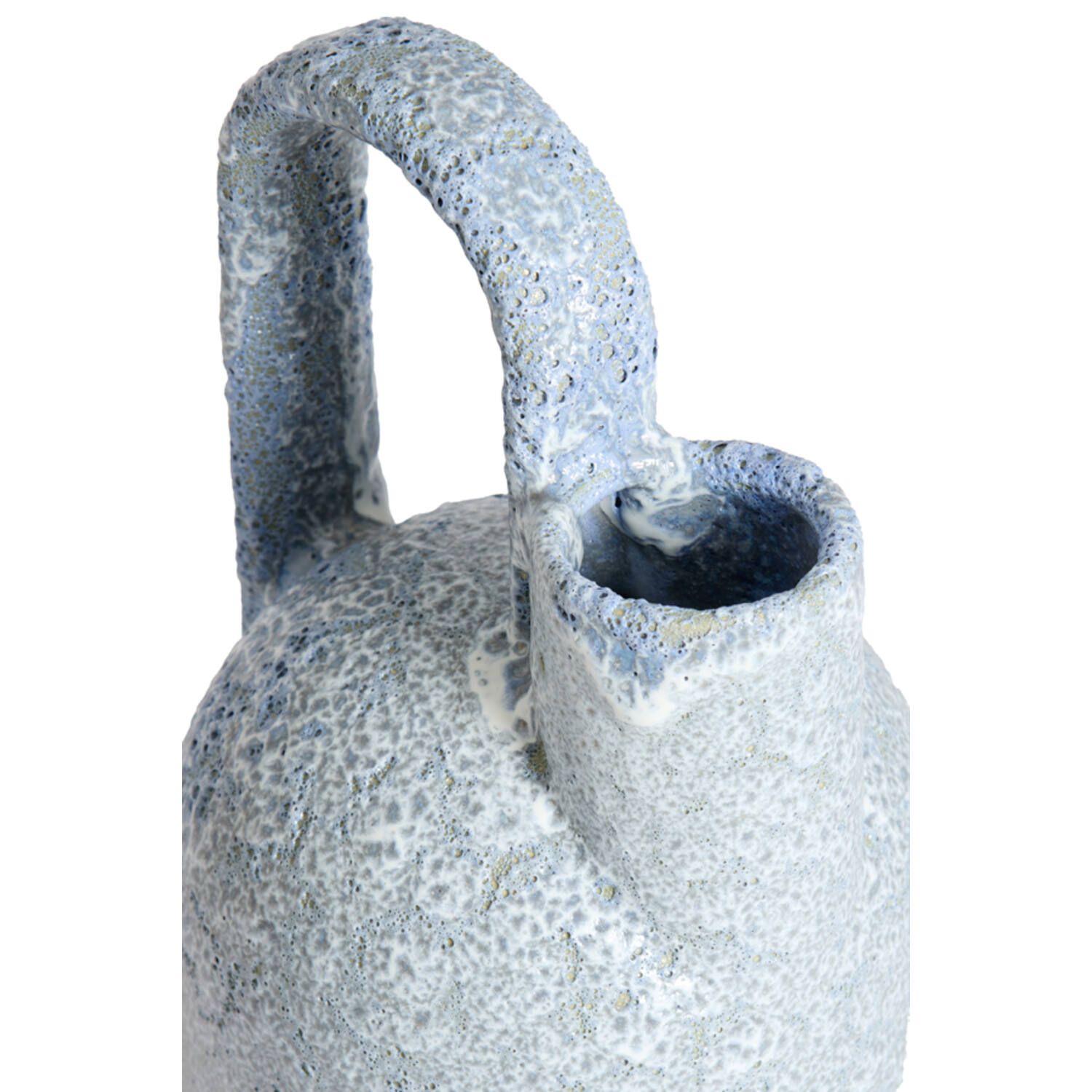 Vase deco 16,5x15,5x37 cm SERRES ceramics light blue
