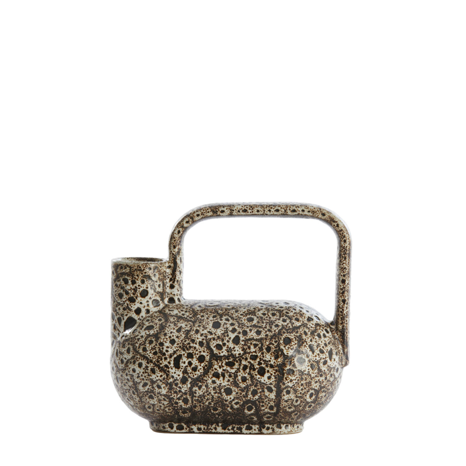 Vase deco 25x14x24 cm SERRES ceramics cream+black