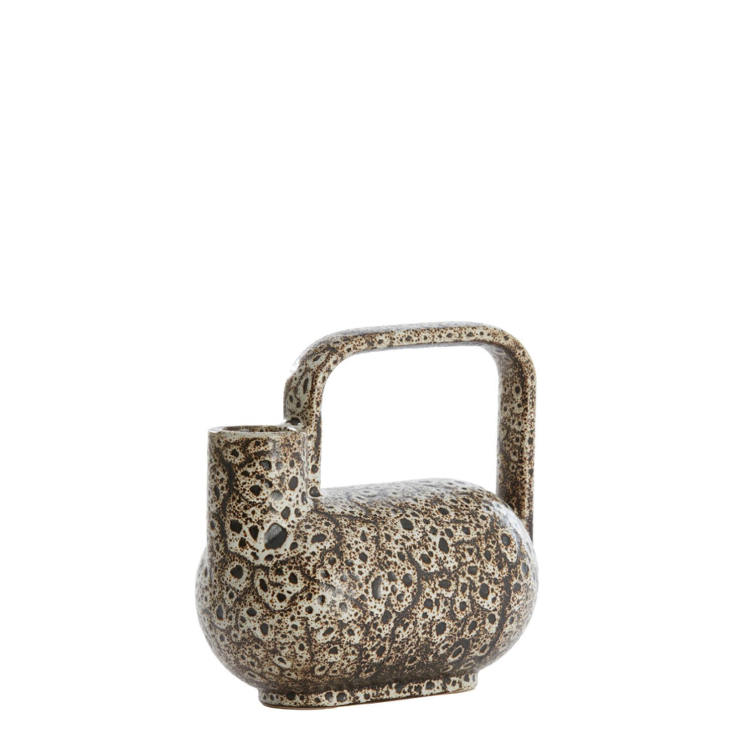Vase deco 25x14x24 cm SERRES ceramics cream+black