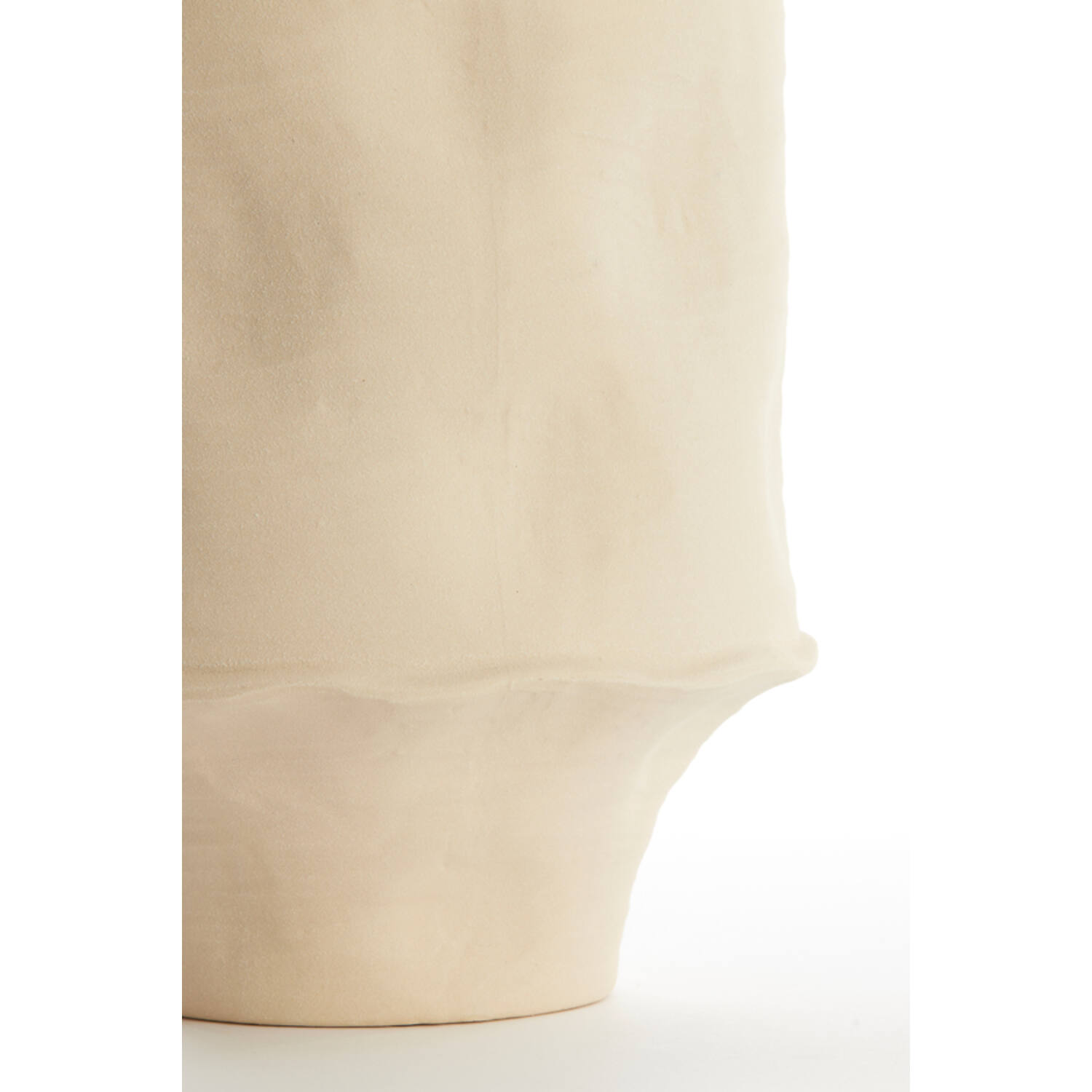 Vaas deco Ø25x38 cm CORSICO keramiek mat crème