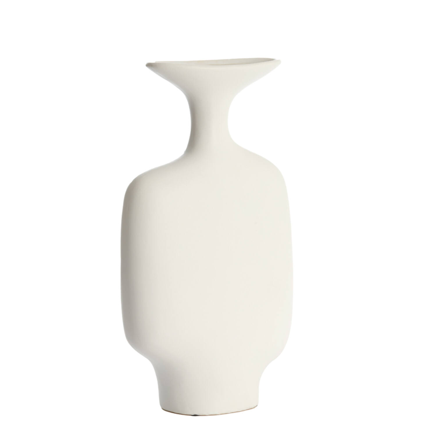 Vase deco 23x9,5x40,5 cm TROVO ceramics white