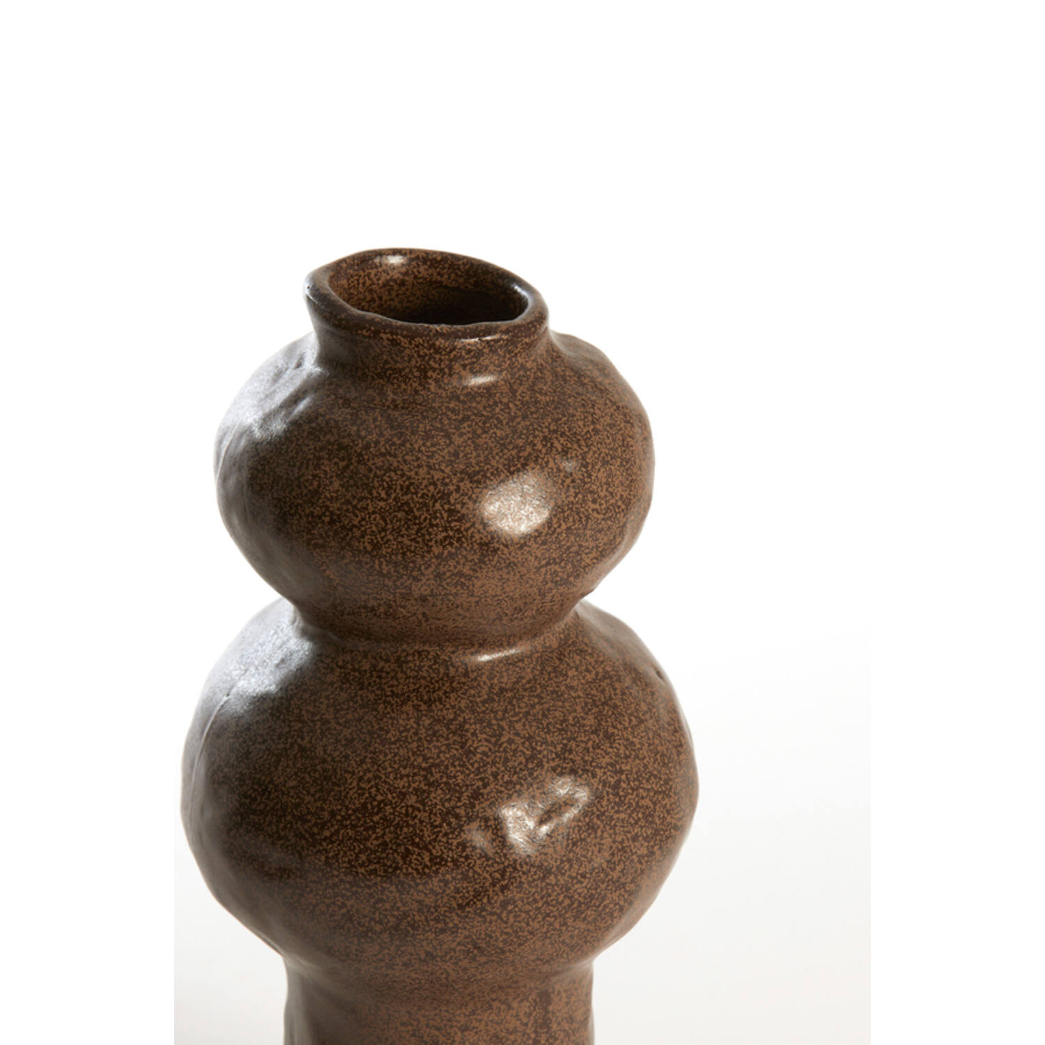 Vase deco Ø13x26 cm ROGANO ceramics dark brown
