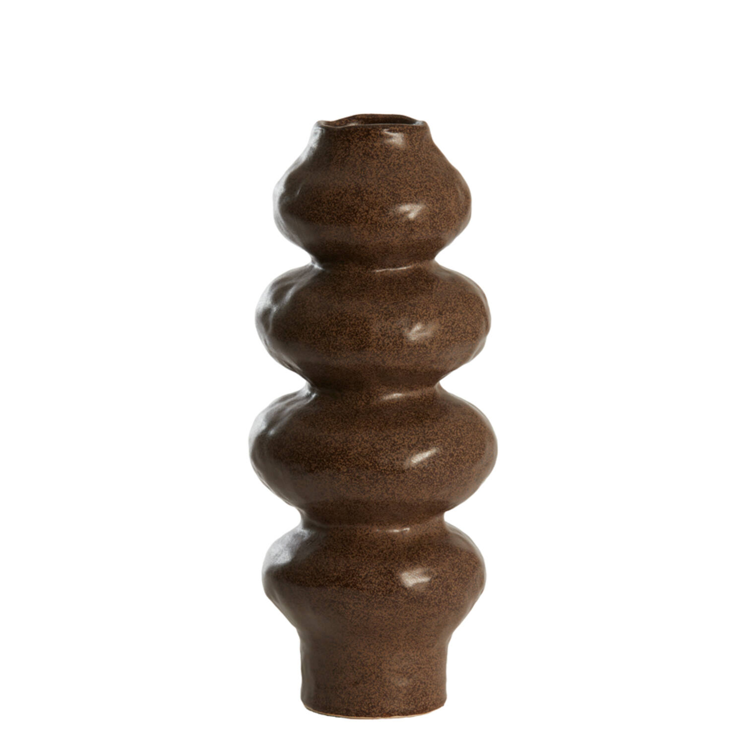 Vase deco Ø15,5x37,5 cm ROGANO ceramics dark brown