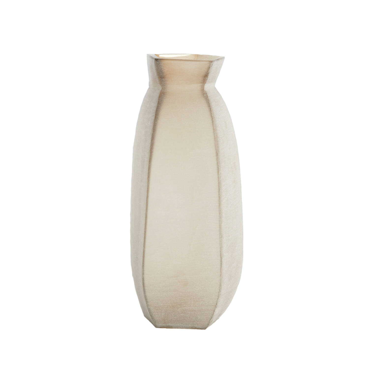 Vase 24,5x22,5x50,5 cm VELIKO glass light brown