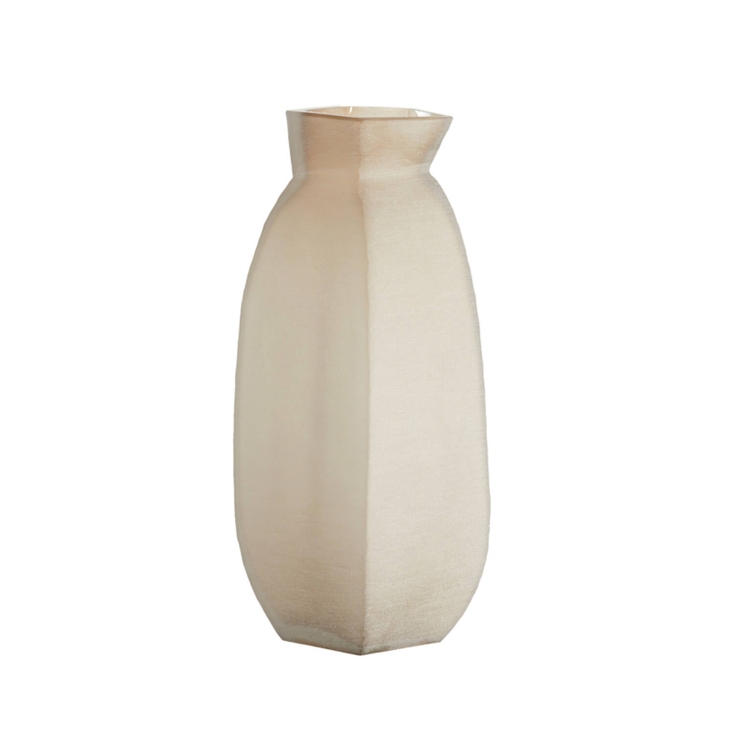 Vase 24,5x22,5x50,5 cm VELIKO glass light brown