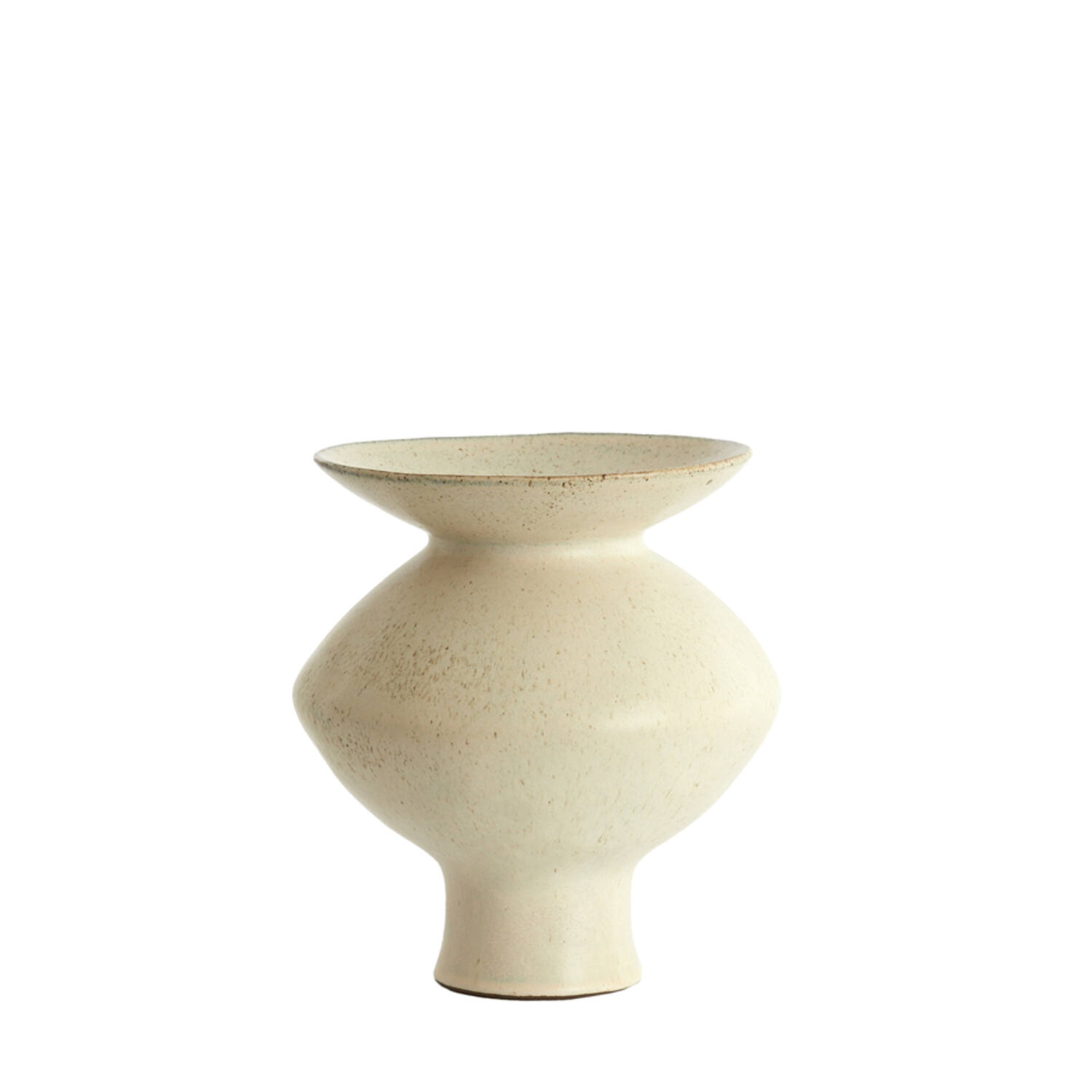 Vaas deco 25,5x25,5x29 cm AJUDA mat crème-zand
