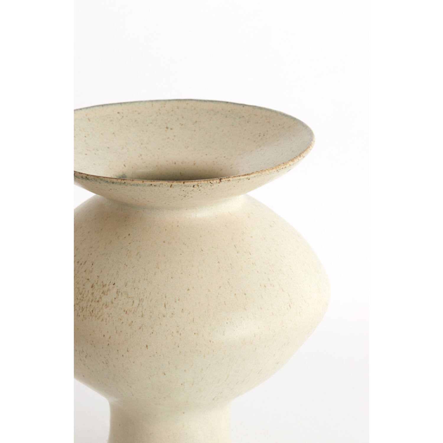 Vaas deco 25,5x25,5x29 cm AJUDA mat crème-zand