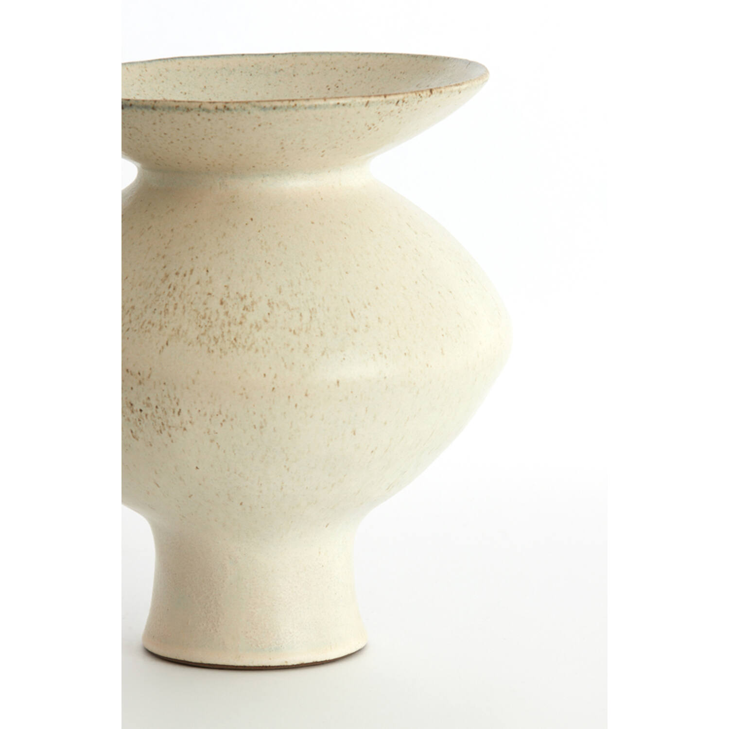 Vaas deco 25,5x25,5x29 cm AJUDA mat crème-zand