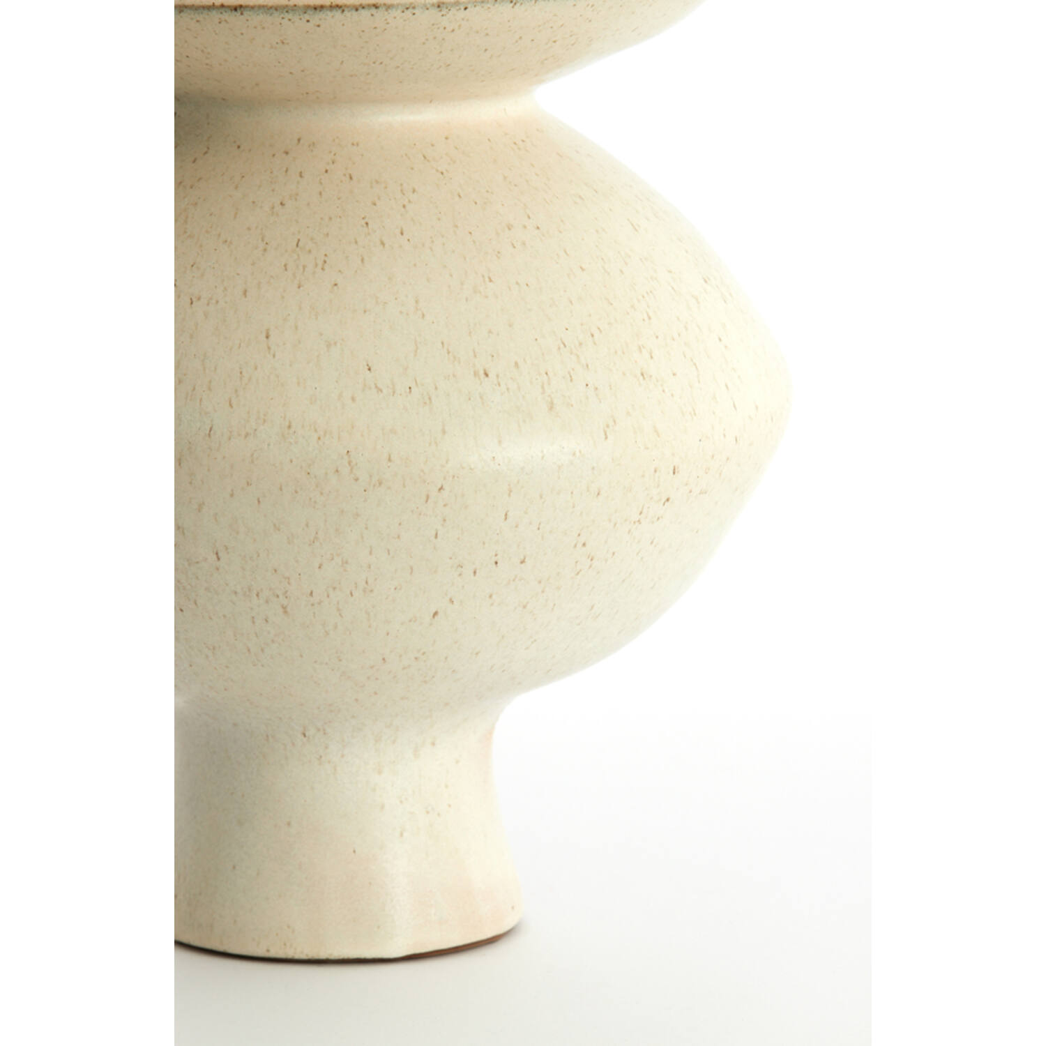 Vaas deco 31x31x33,5 cm AJUDA mat crème-zand