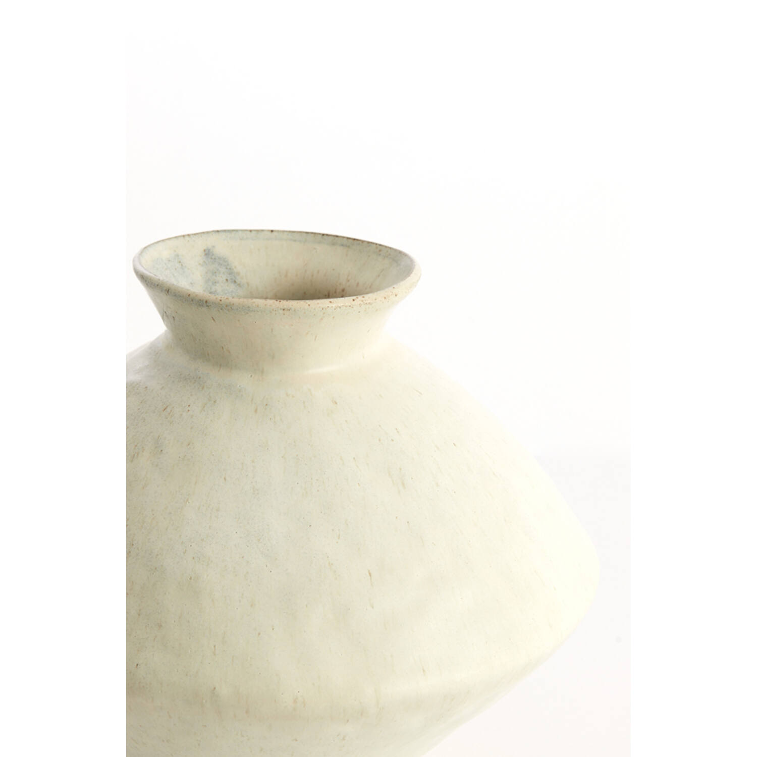 Vaas deco 30x30x23 cm BEATO mat crème-zand