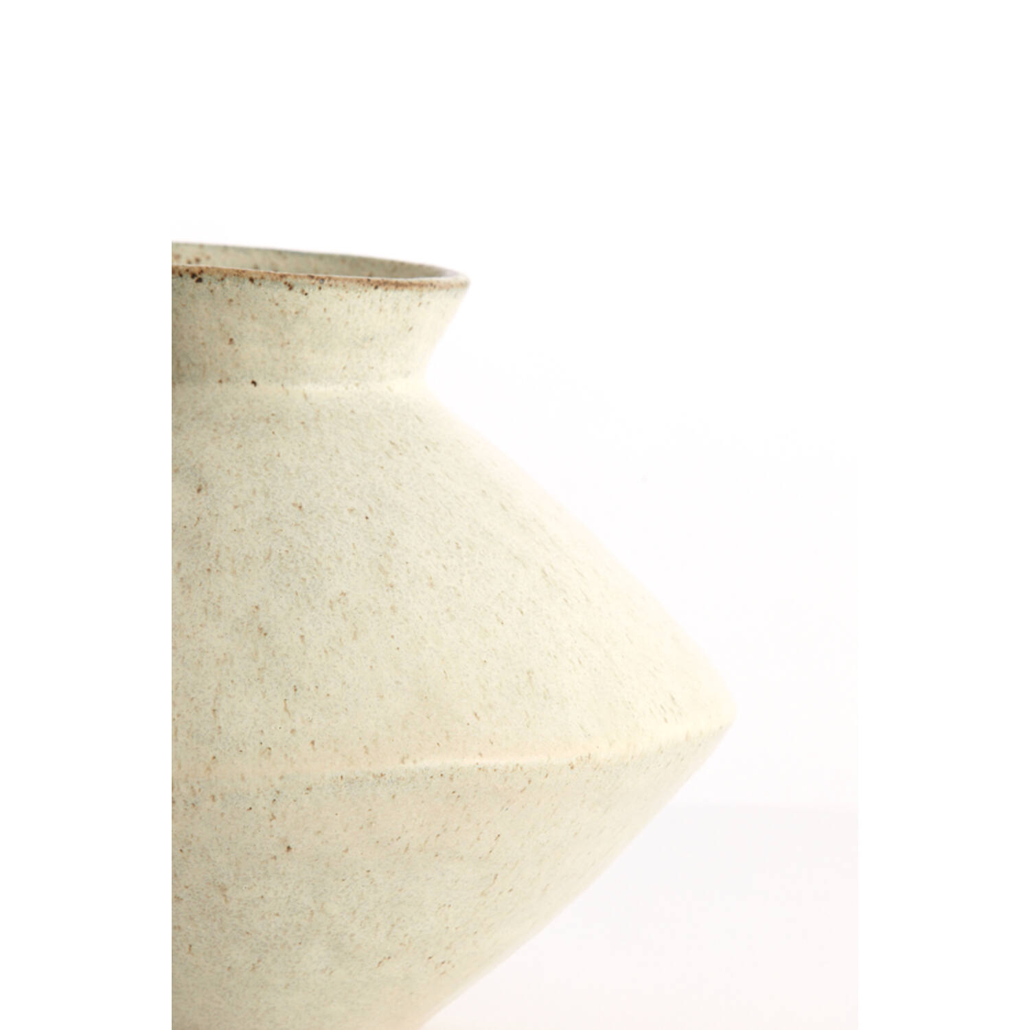 Vaas deco 30x30x23 cm BEATO mat crème-zand