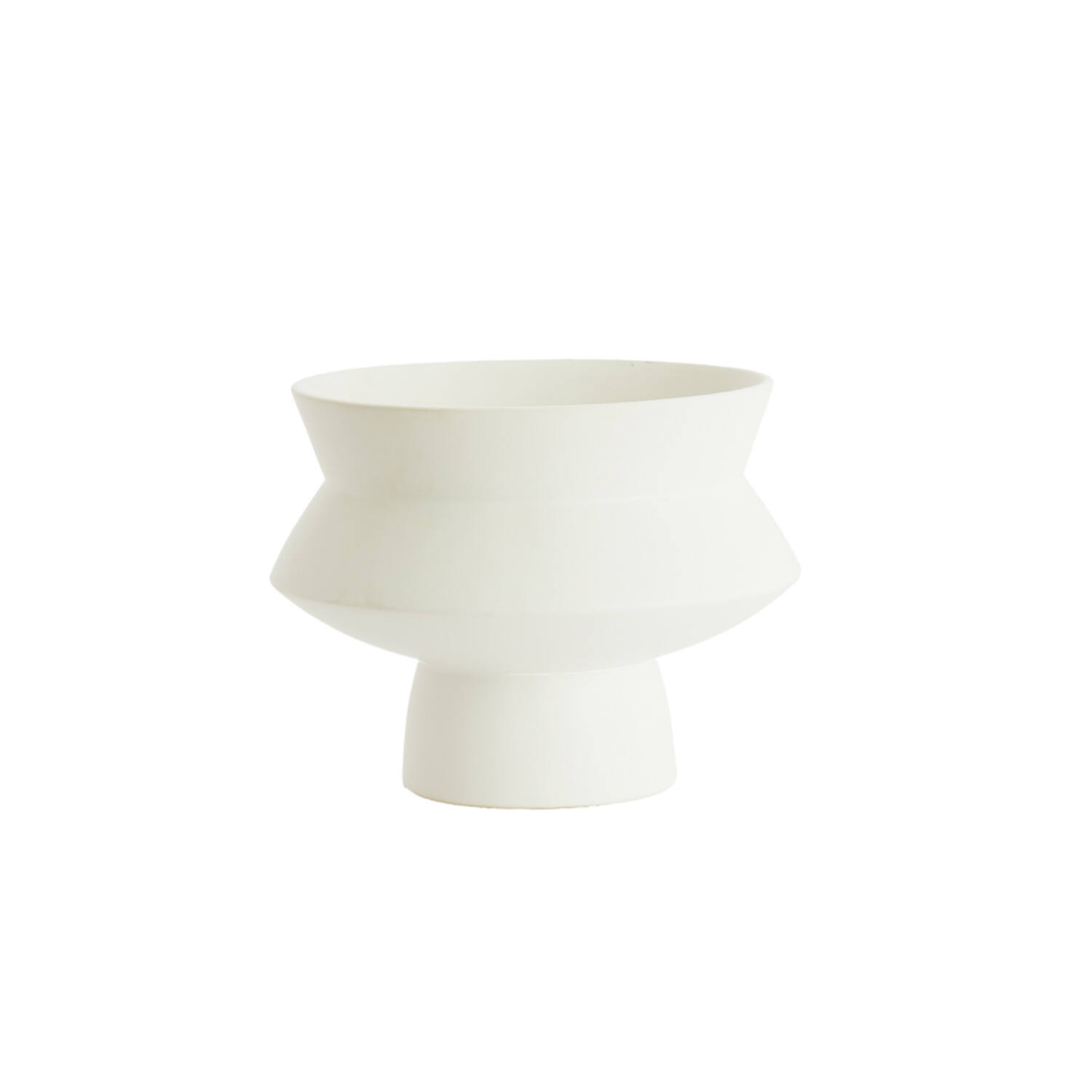 Vaas deco Ø27,5x21 cm VICENTO mat wit
