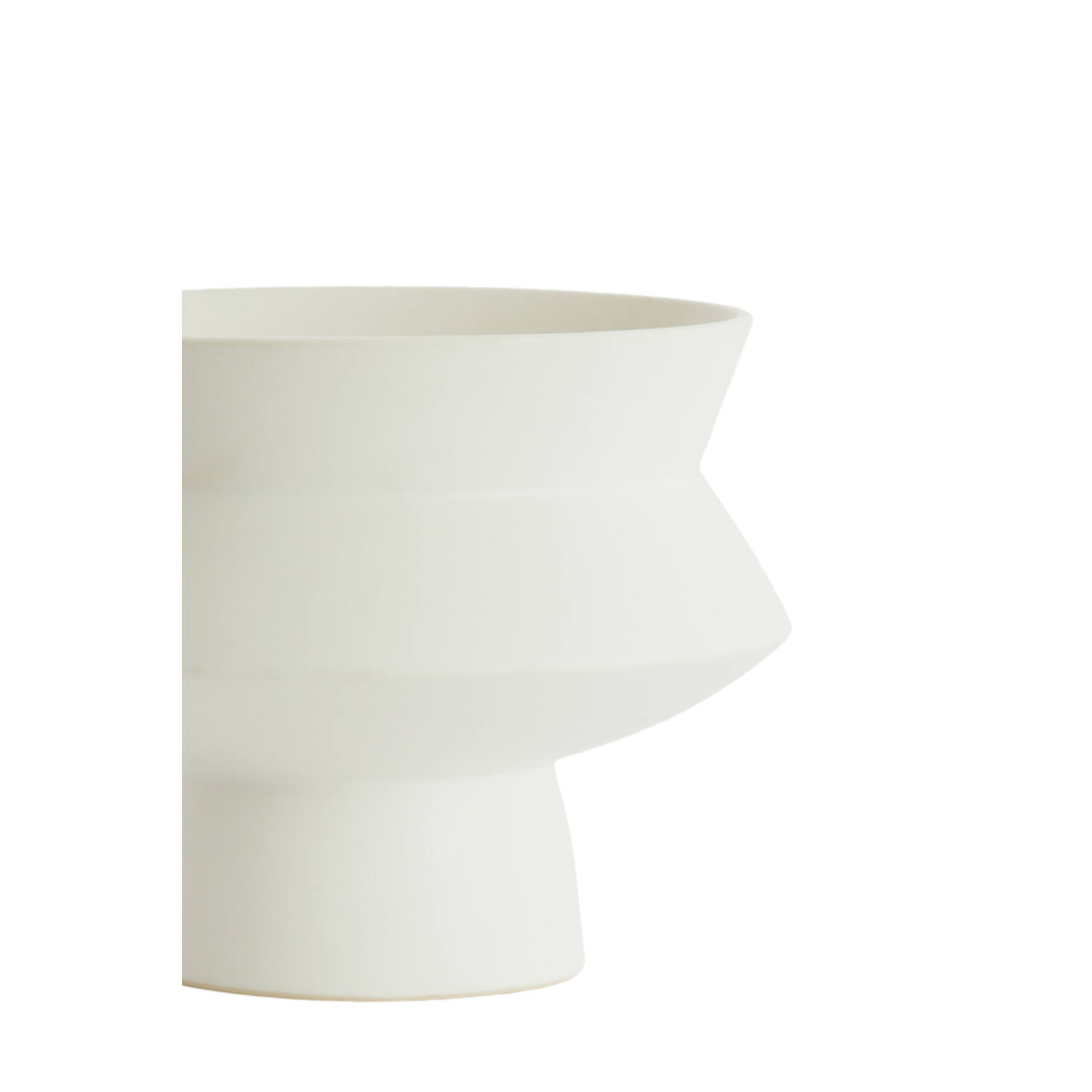 Vaas deco Ø27,5x21 cm VICENTO mat wit
