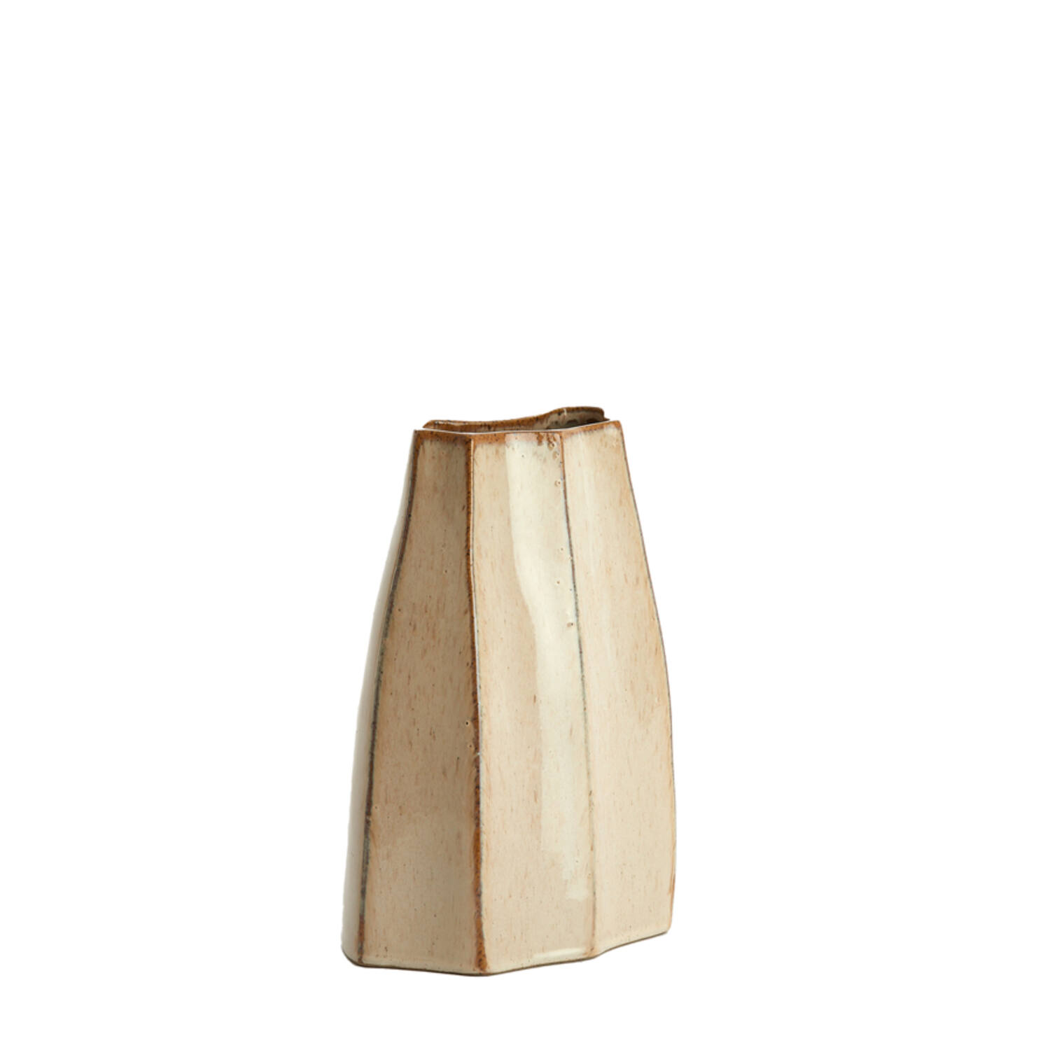 Vase deco 19,5x11,5x27 cm CHIADO shiny beige