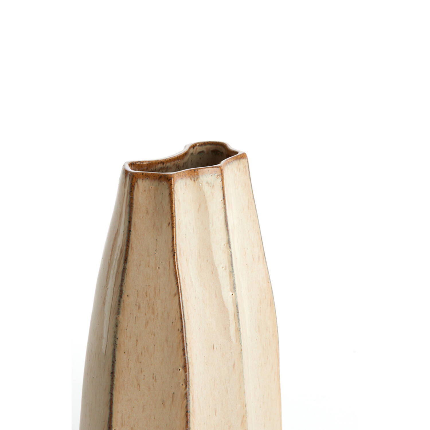 Vase deco 19,5x11,5x27 cm CHIADO shiny beige