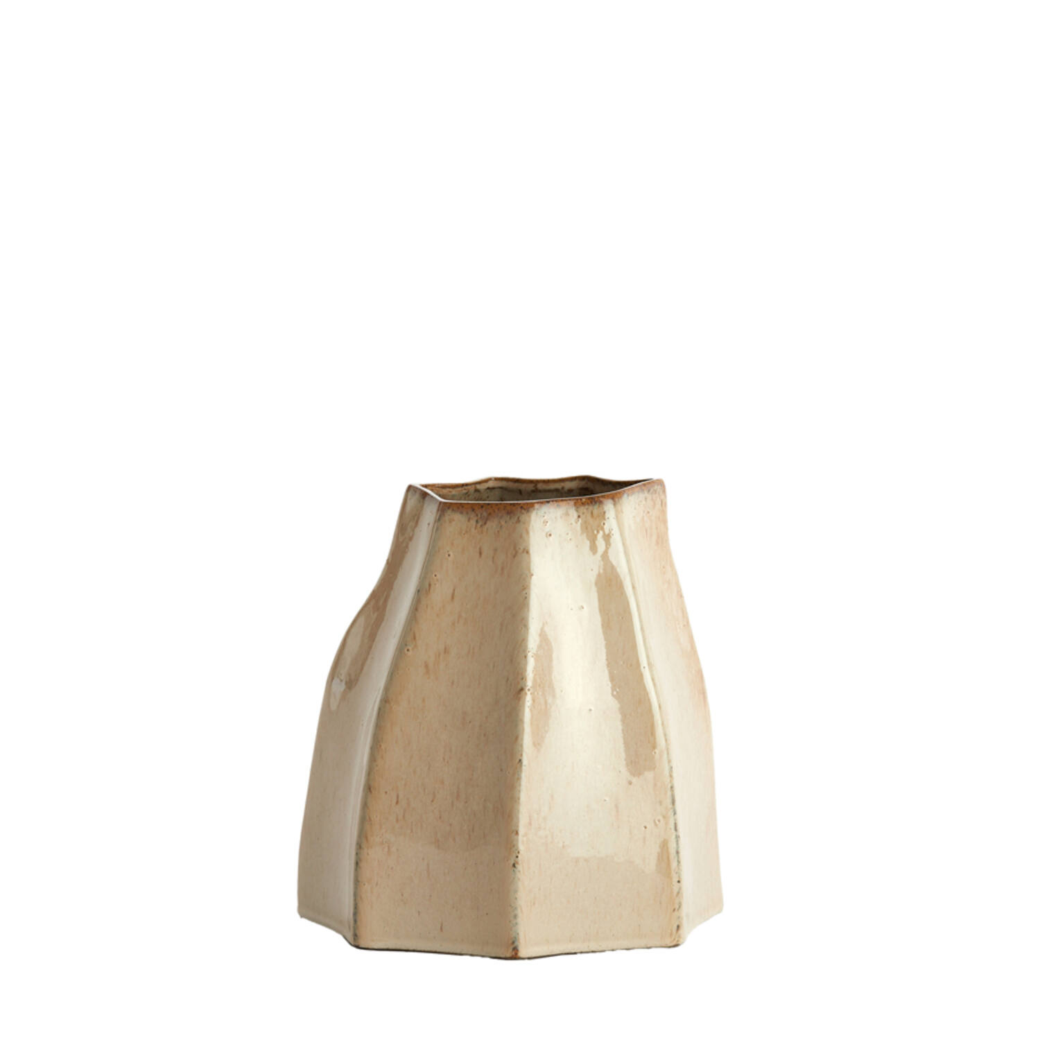 Vase deco 25,5x22x27 cm CHIADO shiny beige