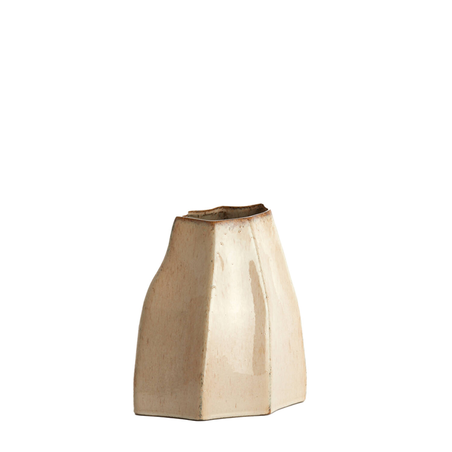 Vase deco 25,5x22x27 cm CHIADO shiny beige