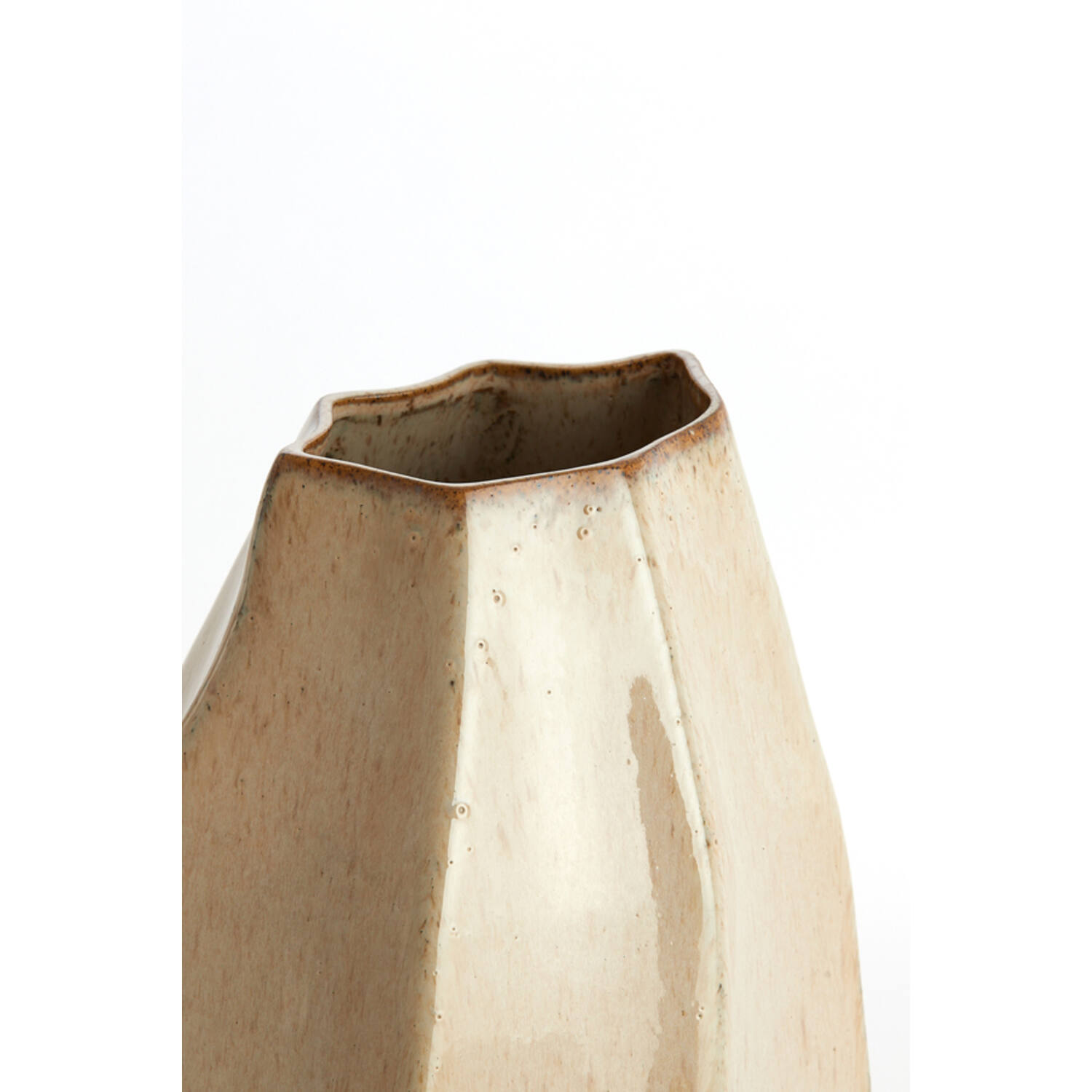 Vase deco 25,5x22x27 cm CHIADO shiny beige