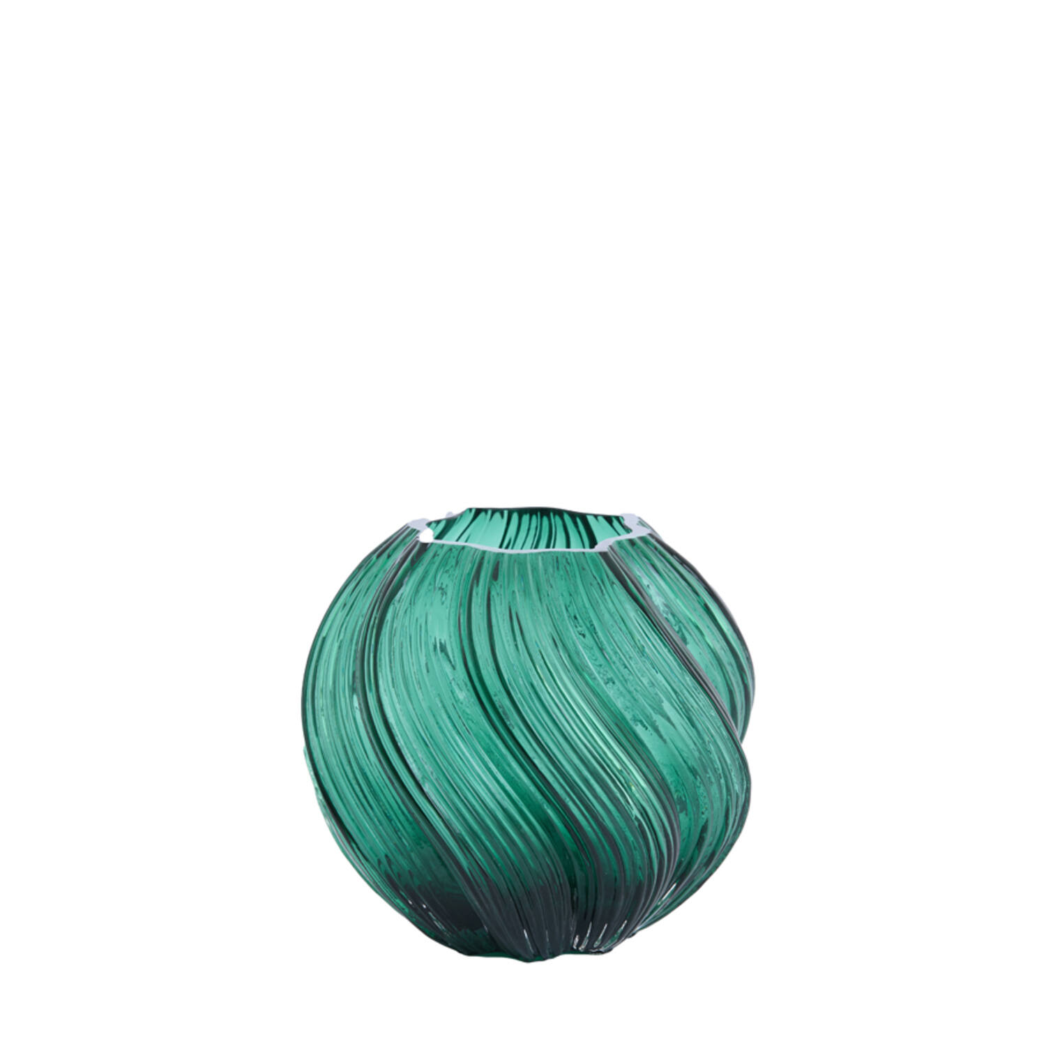 Vase Ø18,5x16 cm ZENIA glass dark green