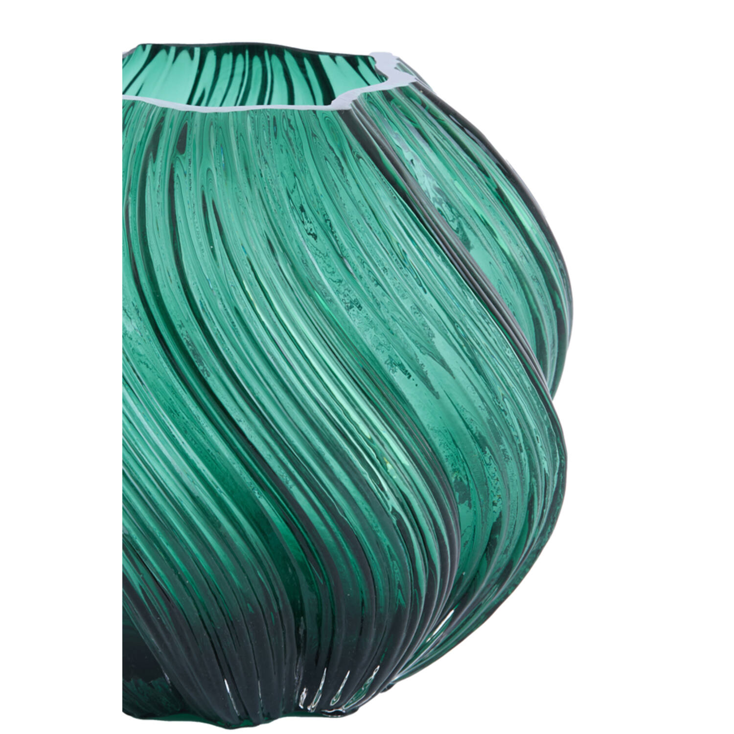 Vase Ø18,5x16 cm ZENIA glass dark green