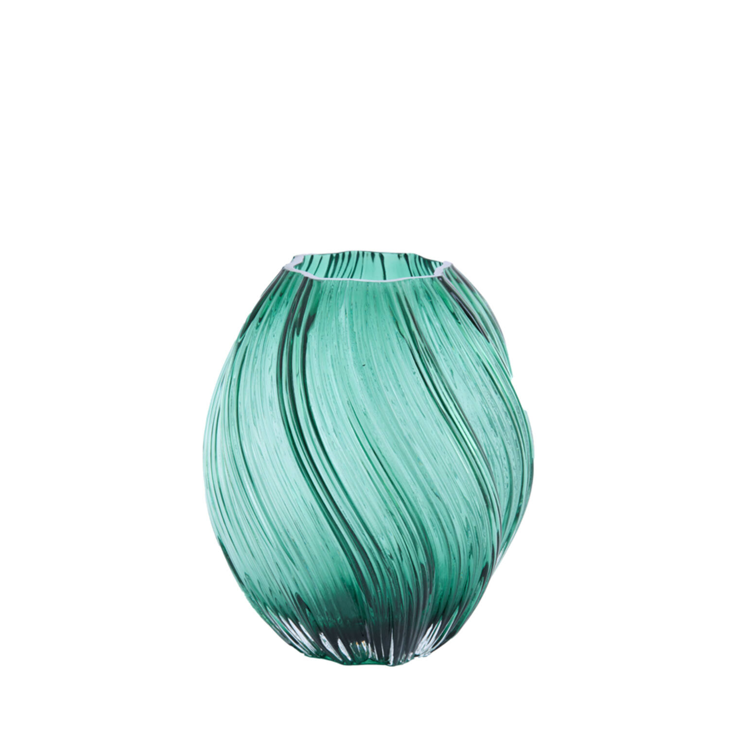 Vase Ø18x21,5 cm ZENIA glass dark green