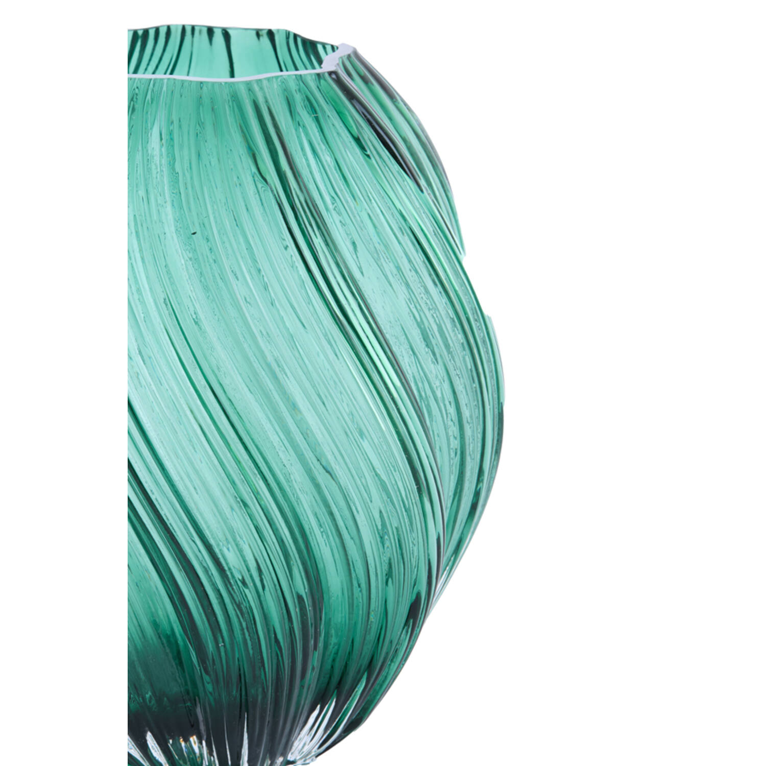 Vase Ø18x21,5 cm ZENIA glass dark green