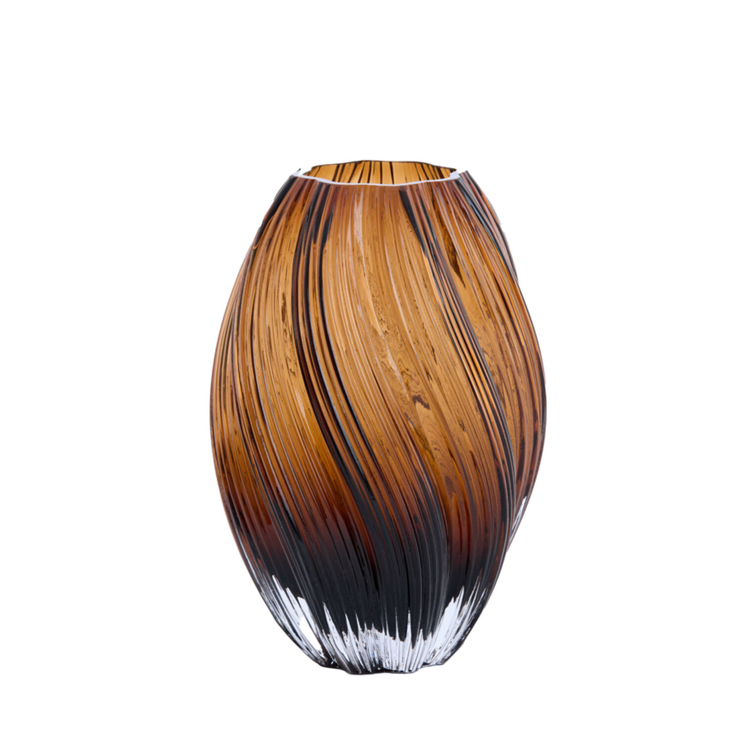 Vase Ø18,5x27 cm ZENIA glass dark brown
