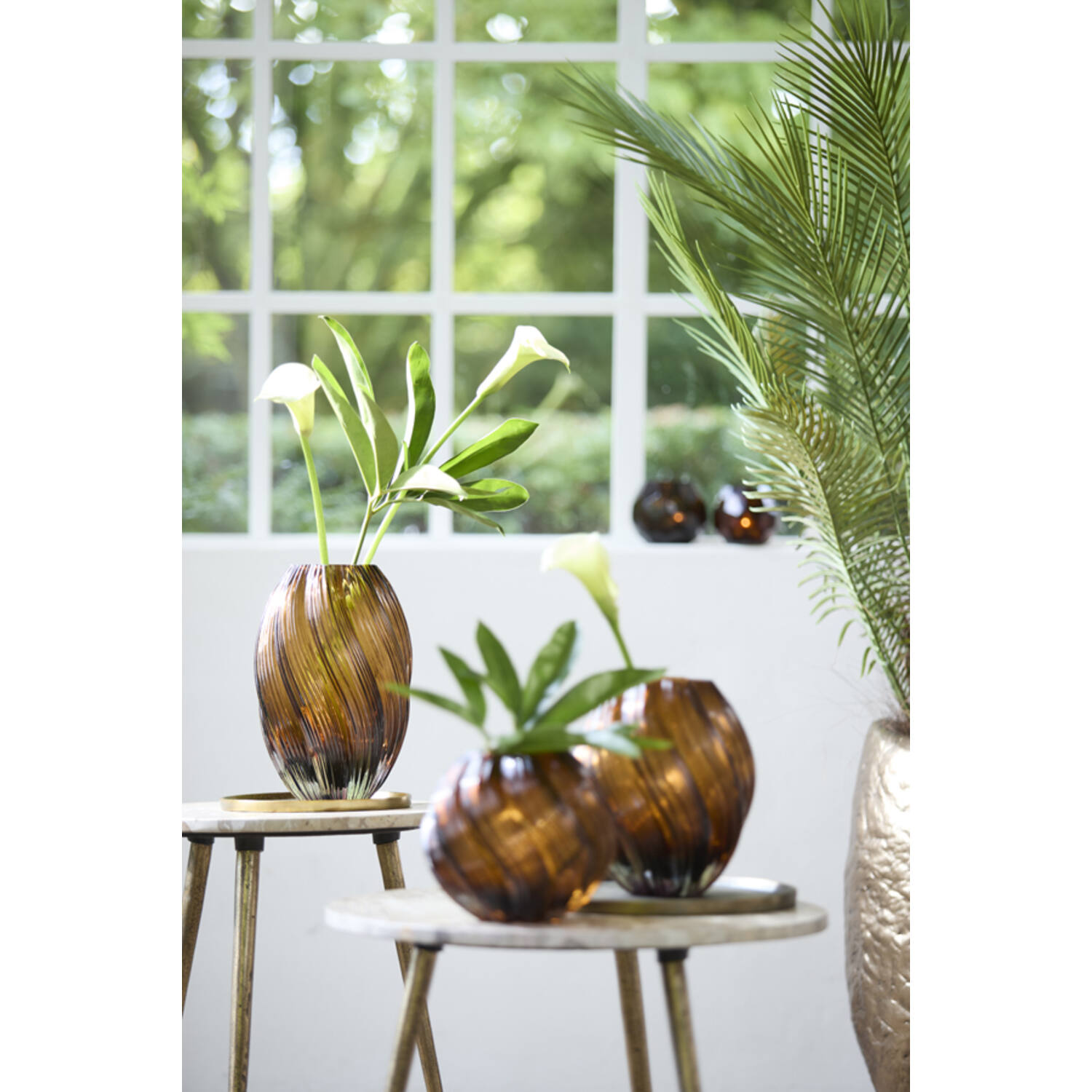 Vase Ø18,5x27 cm ZENIA glass dark brown