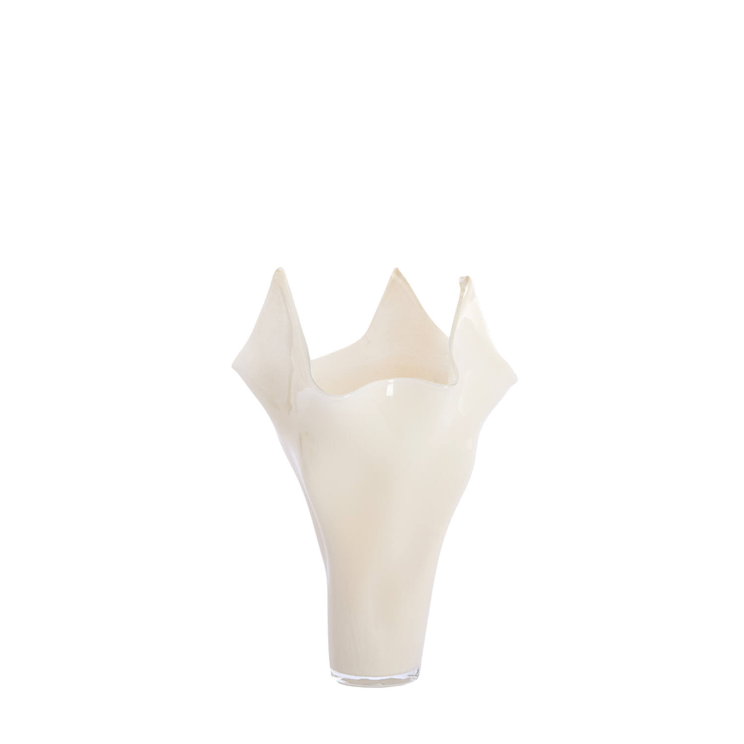 Vase Ø22x40 cm AIORA glass milky cream