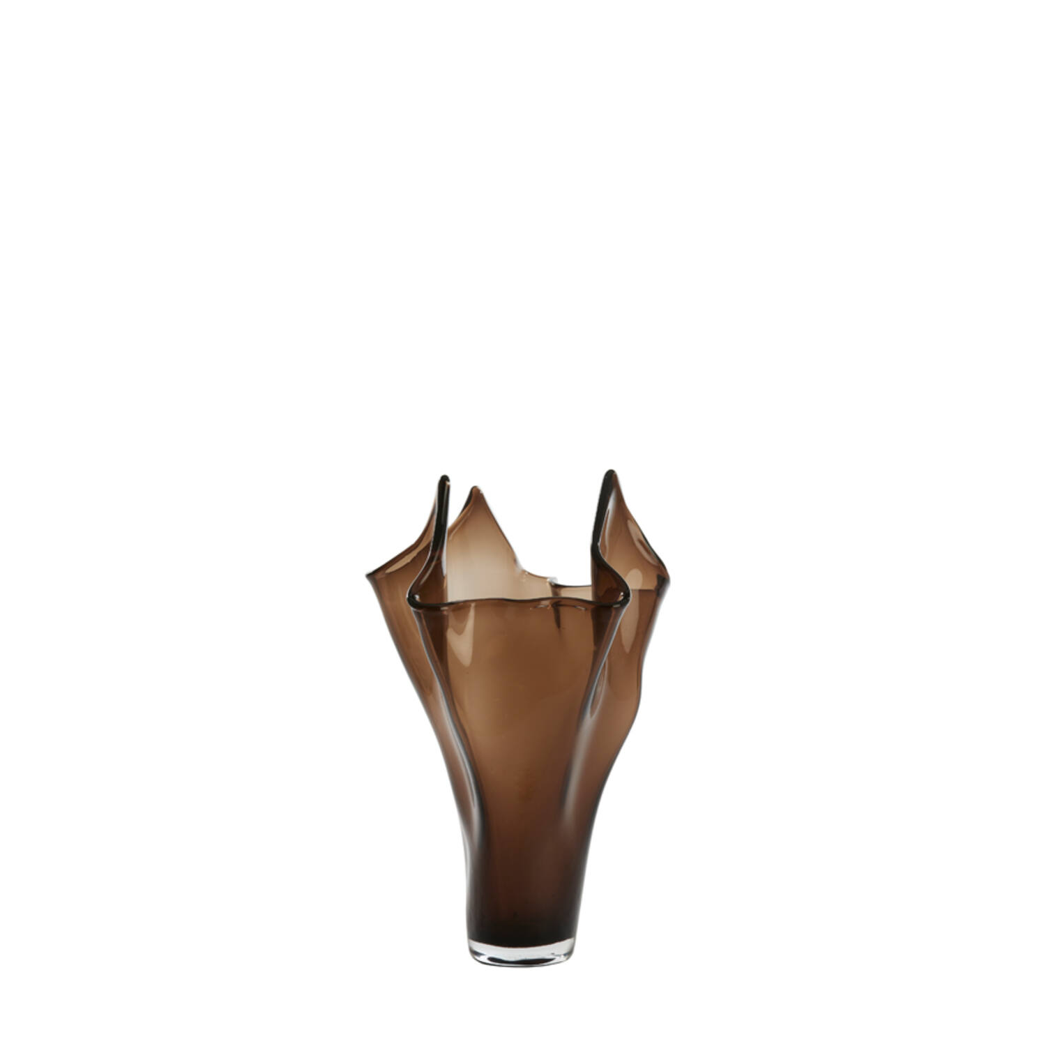 Vase Ø22x40 cm AIORA glass dark brown