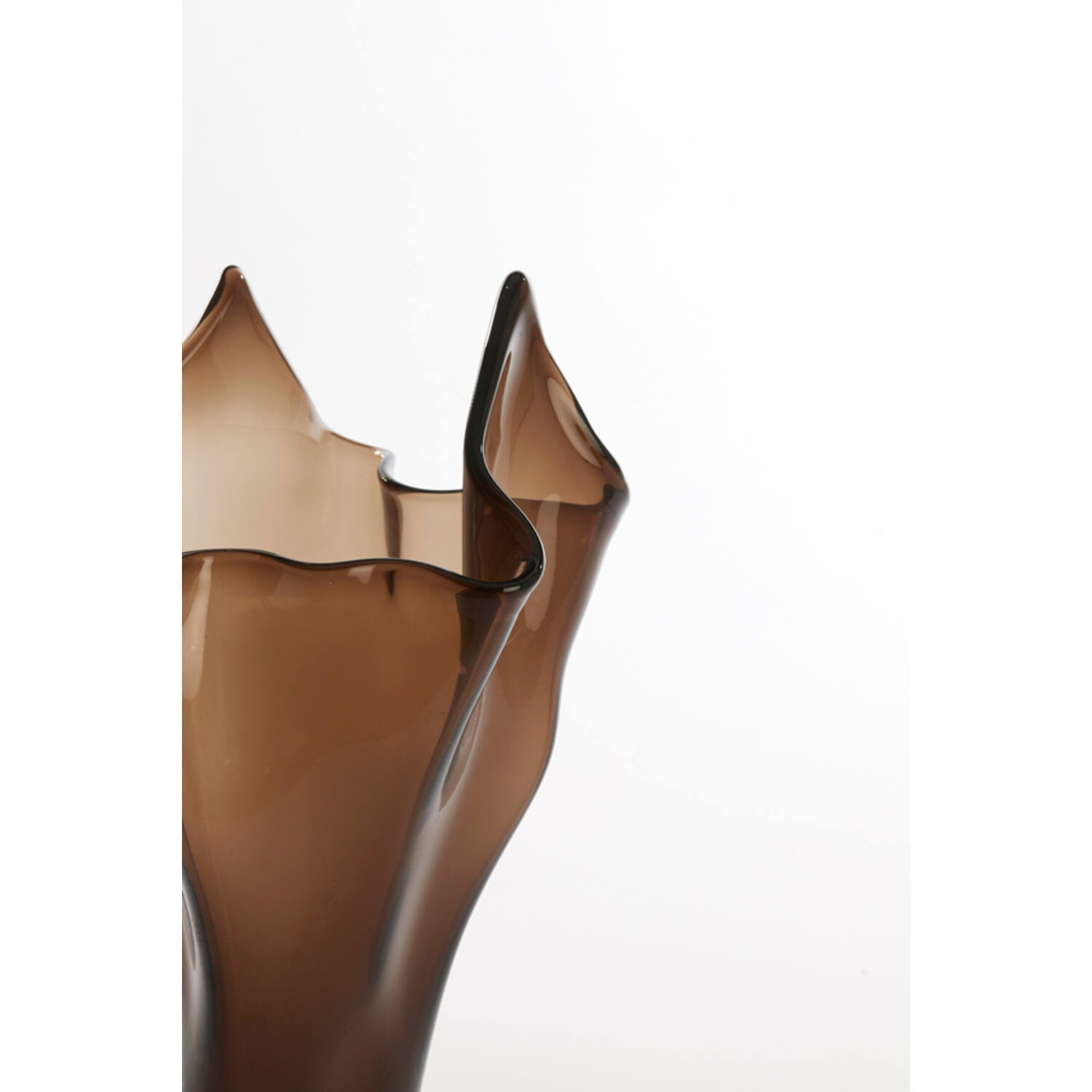 Vase Ø22x40 cm AIORA glass dark brown