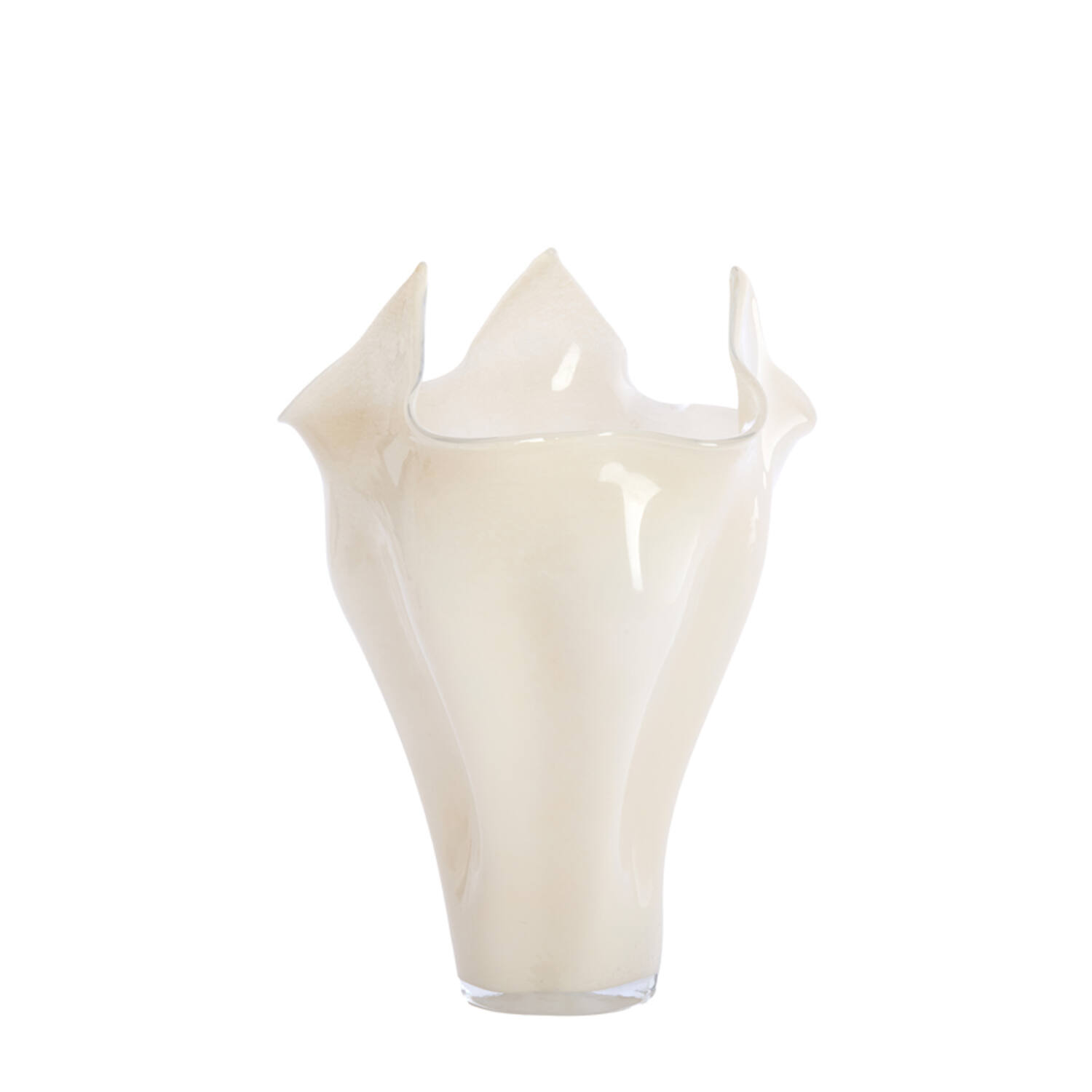 Vaas Ø31x46 cm AIORA glas melk crème