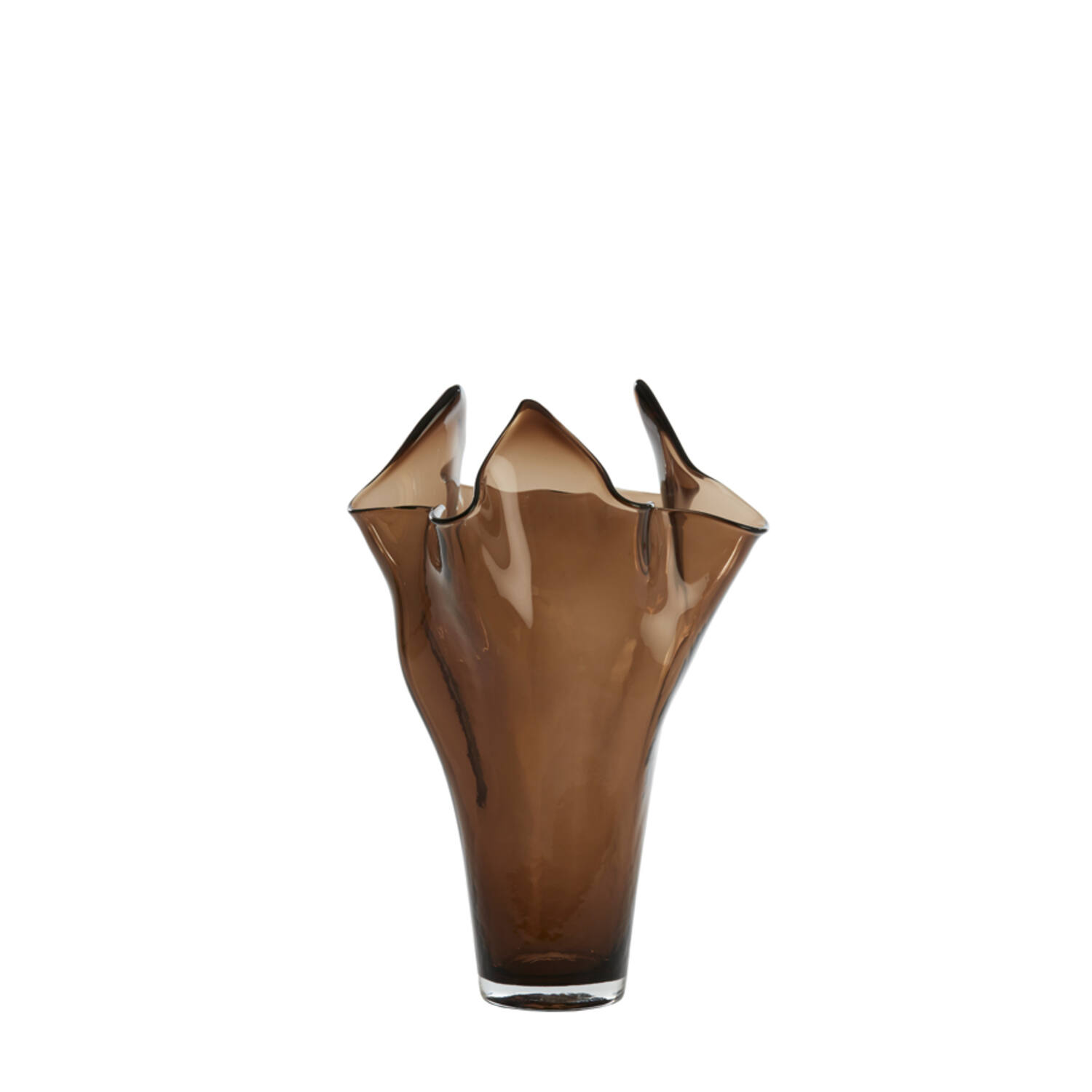 Vaas Ø31x46 cm AIORA glas donker bruin