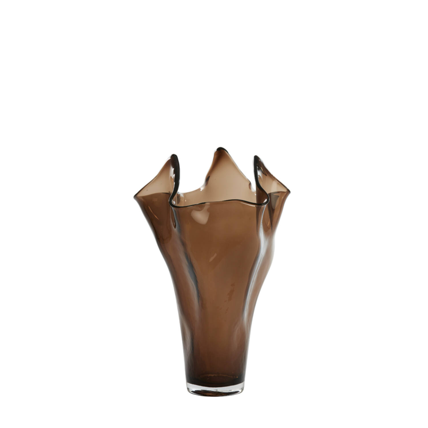Vaas Ø31x46 cm AIORA glas donker bruin