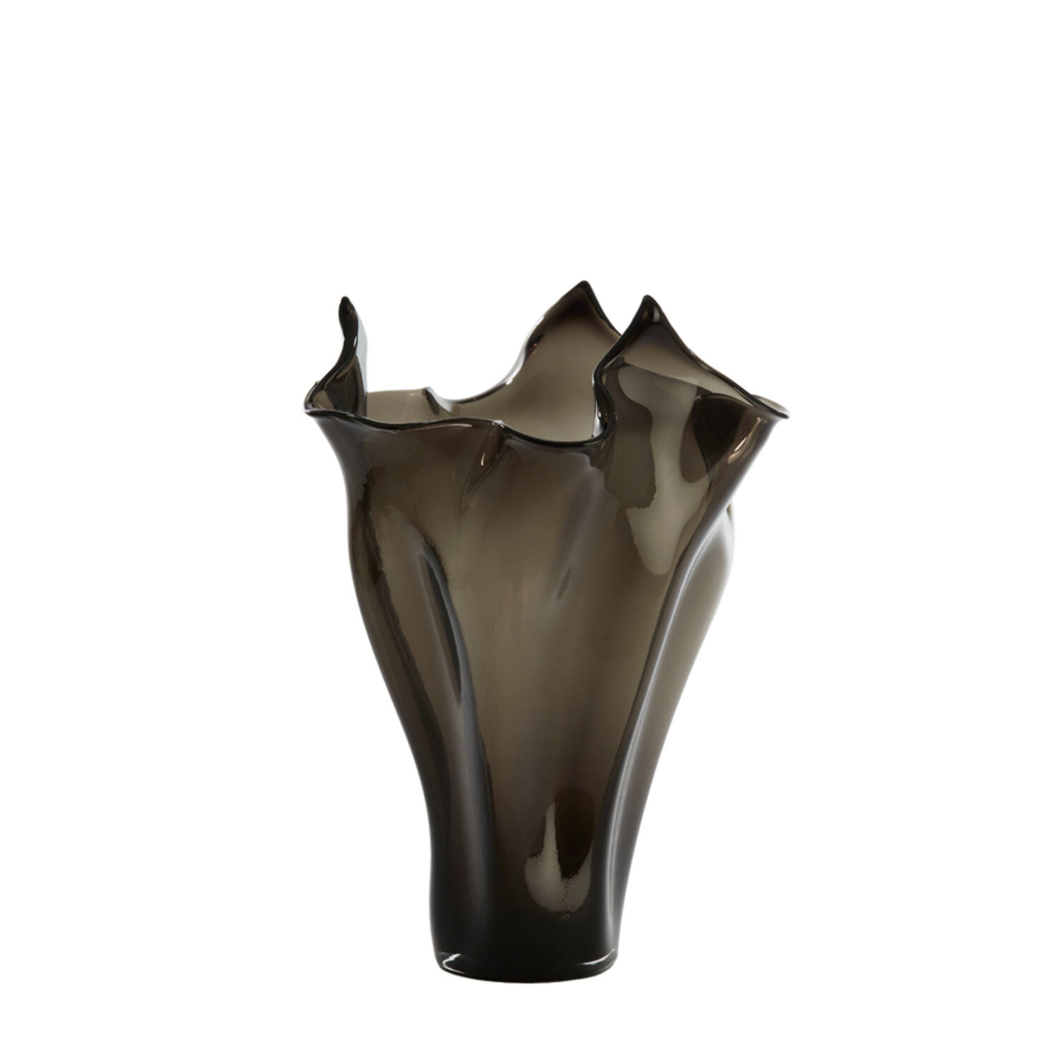 Vase Ø42x53 cm AIORA glass dark grey