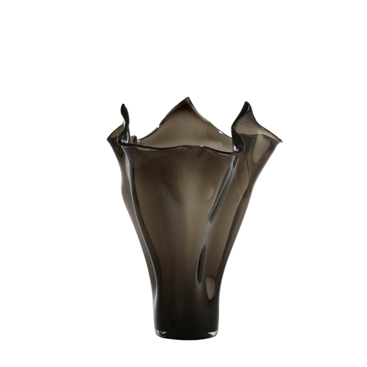 Vase Ø42x53 cm AIORA glass dark grey