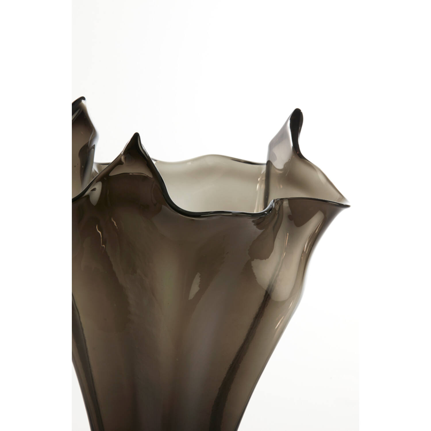 Vase Ø42x53 cm AIORA glass dark grey