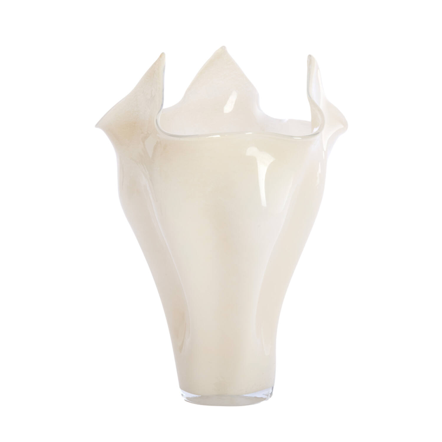 Vase Ø42x53 cm AIORA glass milky cream