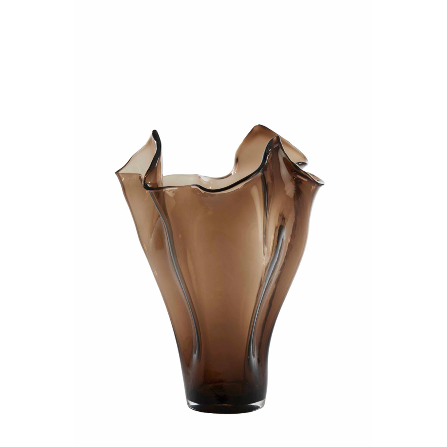 Vase Ø42x53 cm AIORA glass dark brown
