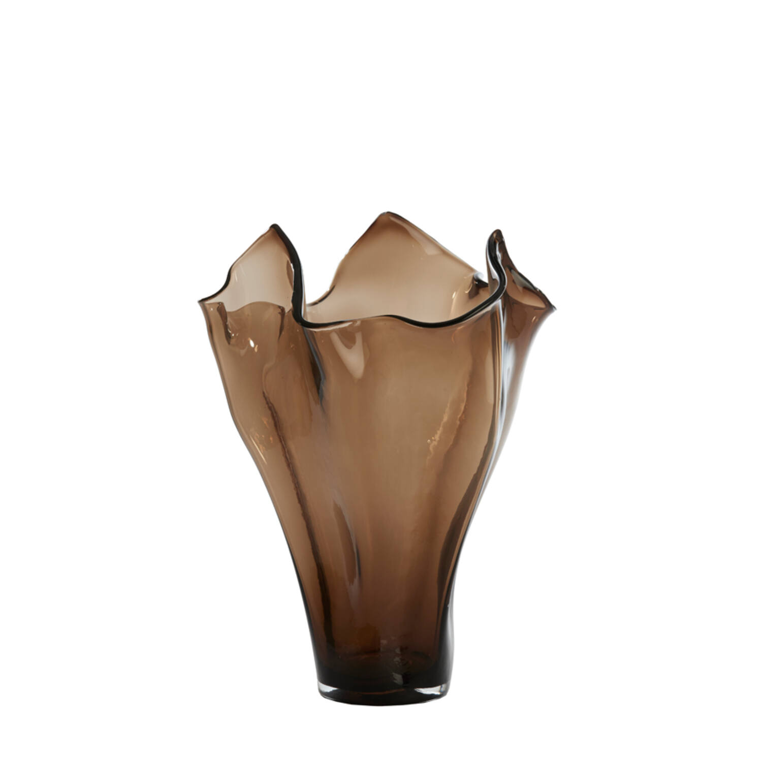 Vase Ø42x53 cm AIORA glass dark brown