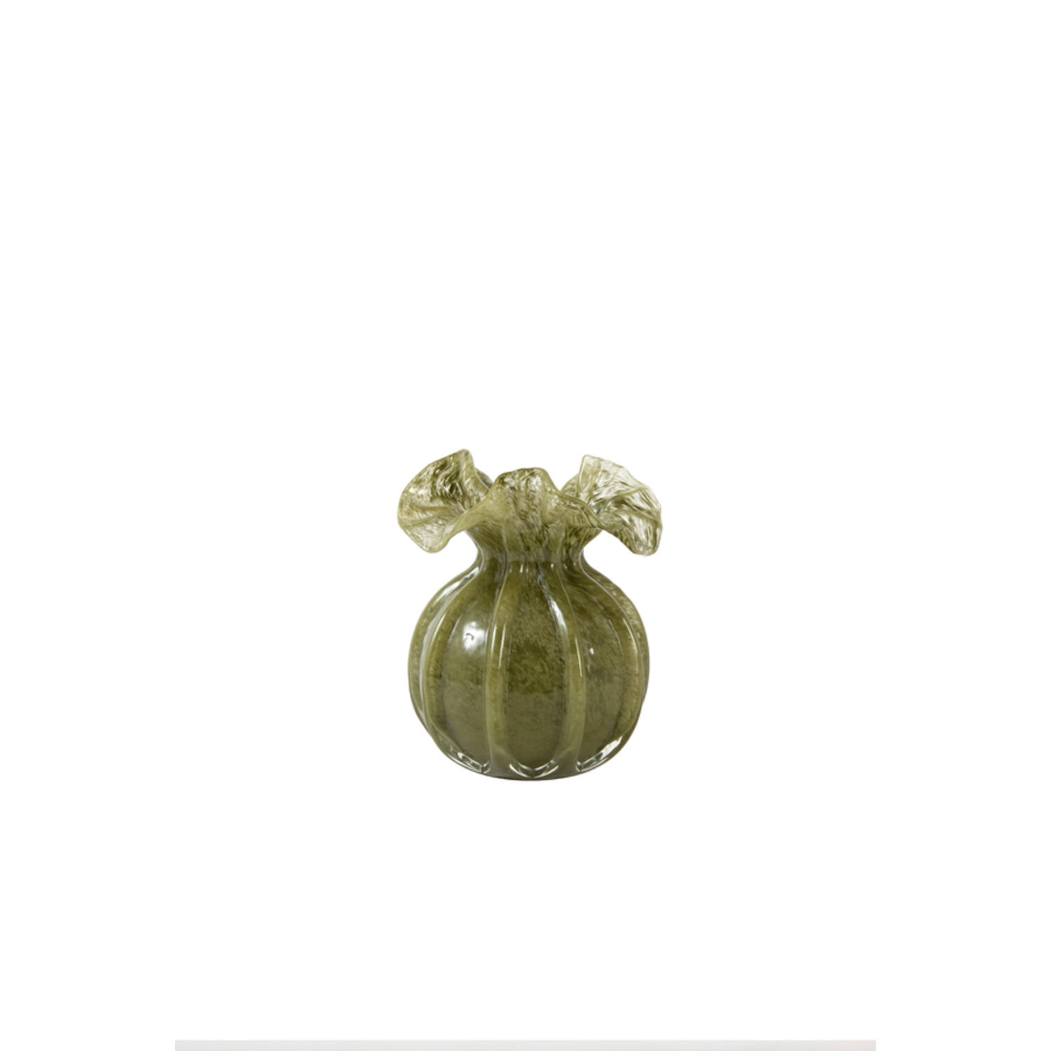 Vase Ø12x17 cm XEREA glass olive green