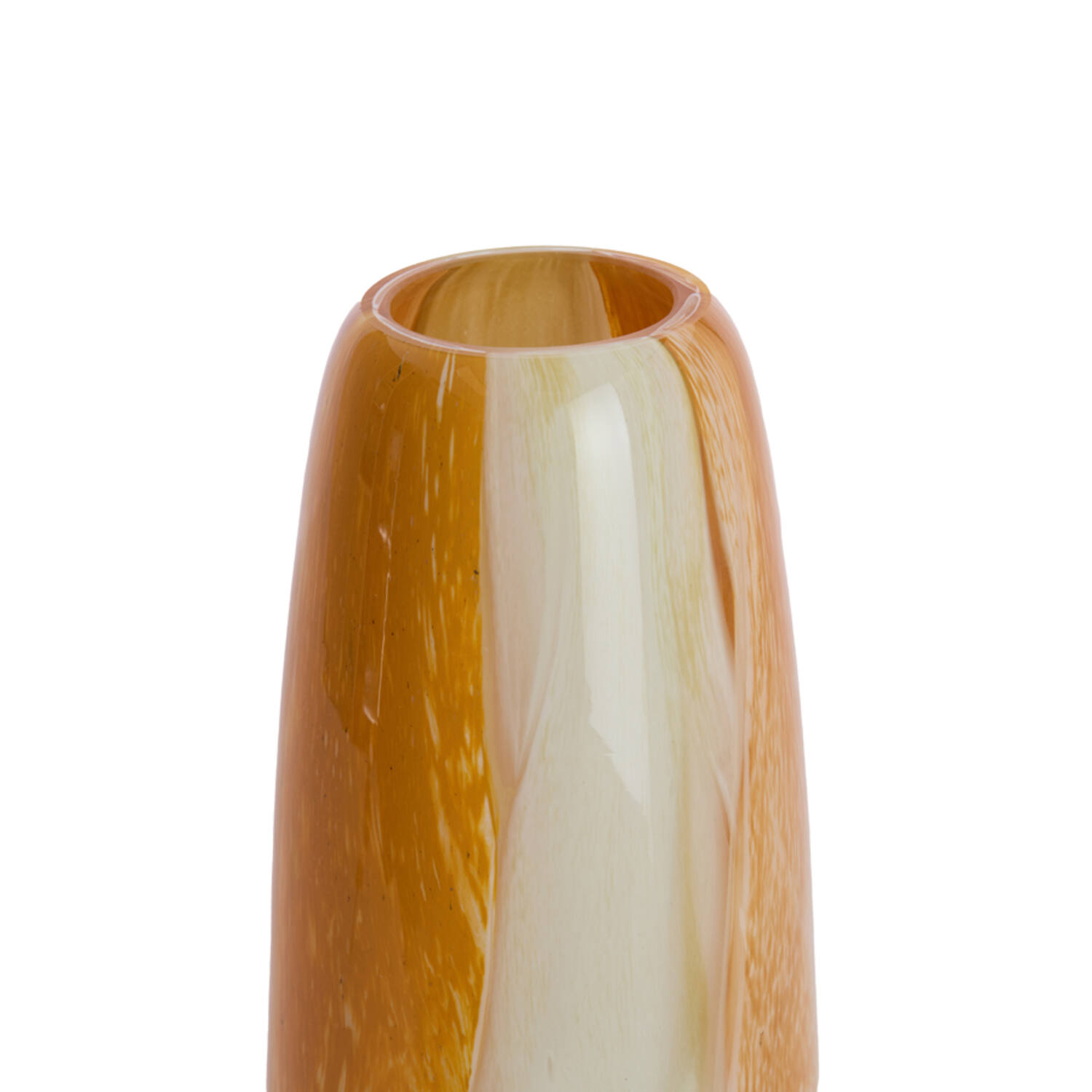 Vase Ø15x40 cm KALUDRA glass orange+olive green