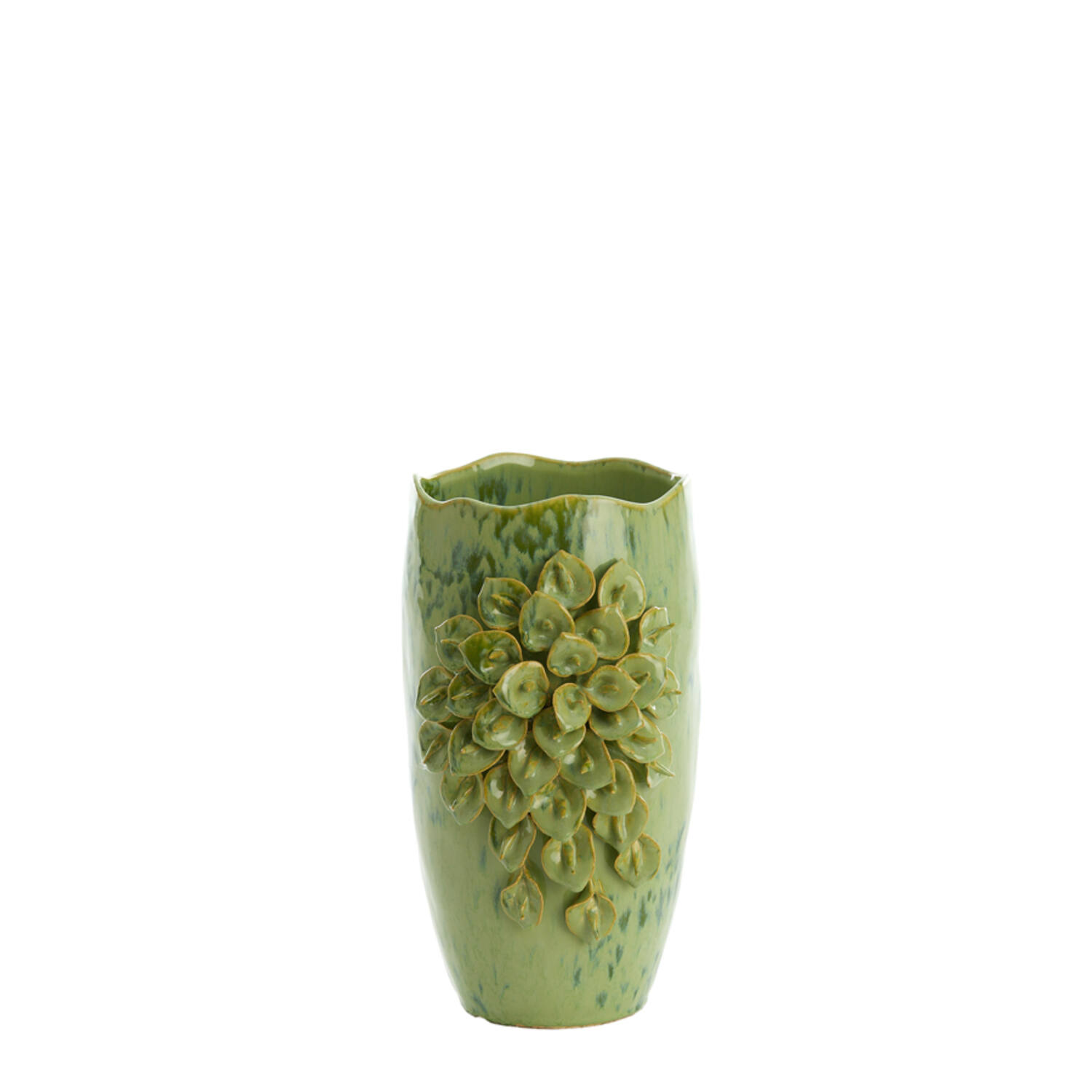 Vase deco 23x19x35,5 cm AMIATA ceramics mint green