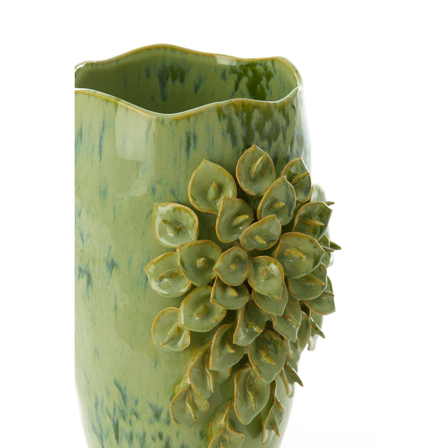 Vase deco 23x19x35,5 cm AMIATA ceramics mint green