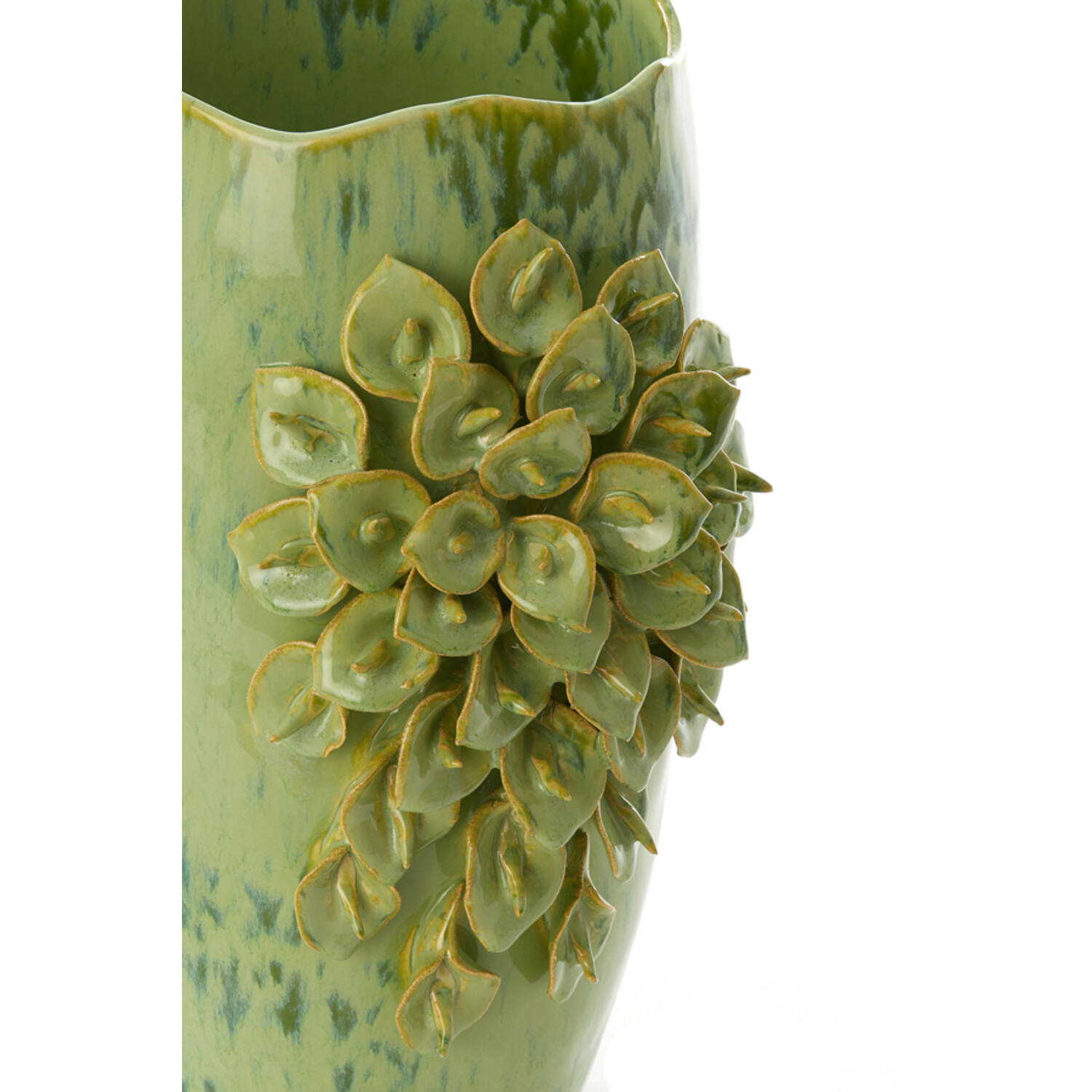Vase deco 23x19x35,5 cm AMIATA ceramics mint green