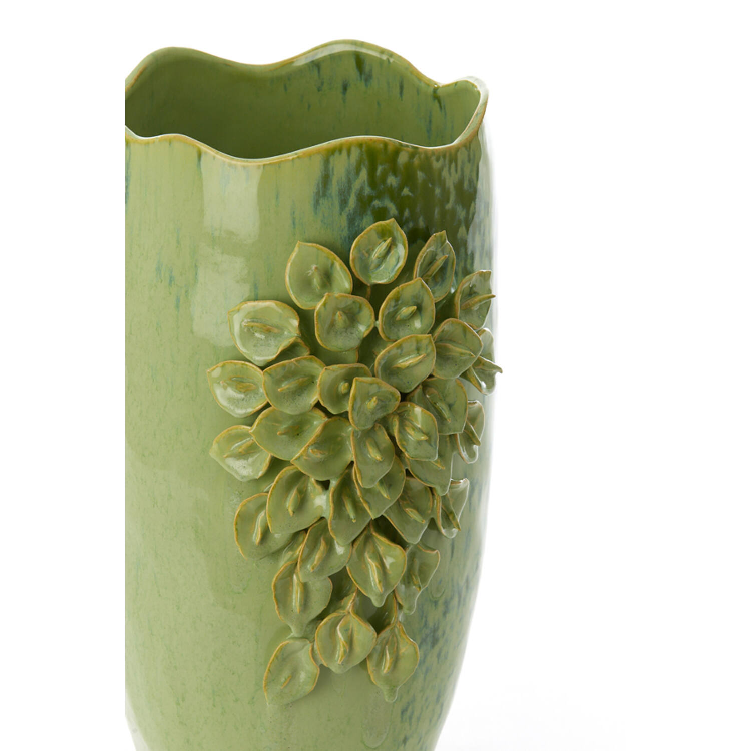 Vase deco 31,5x27x50 cm AMIATA ceramics mint green