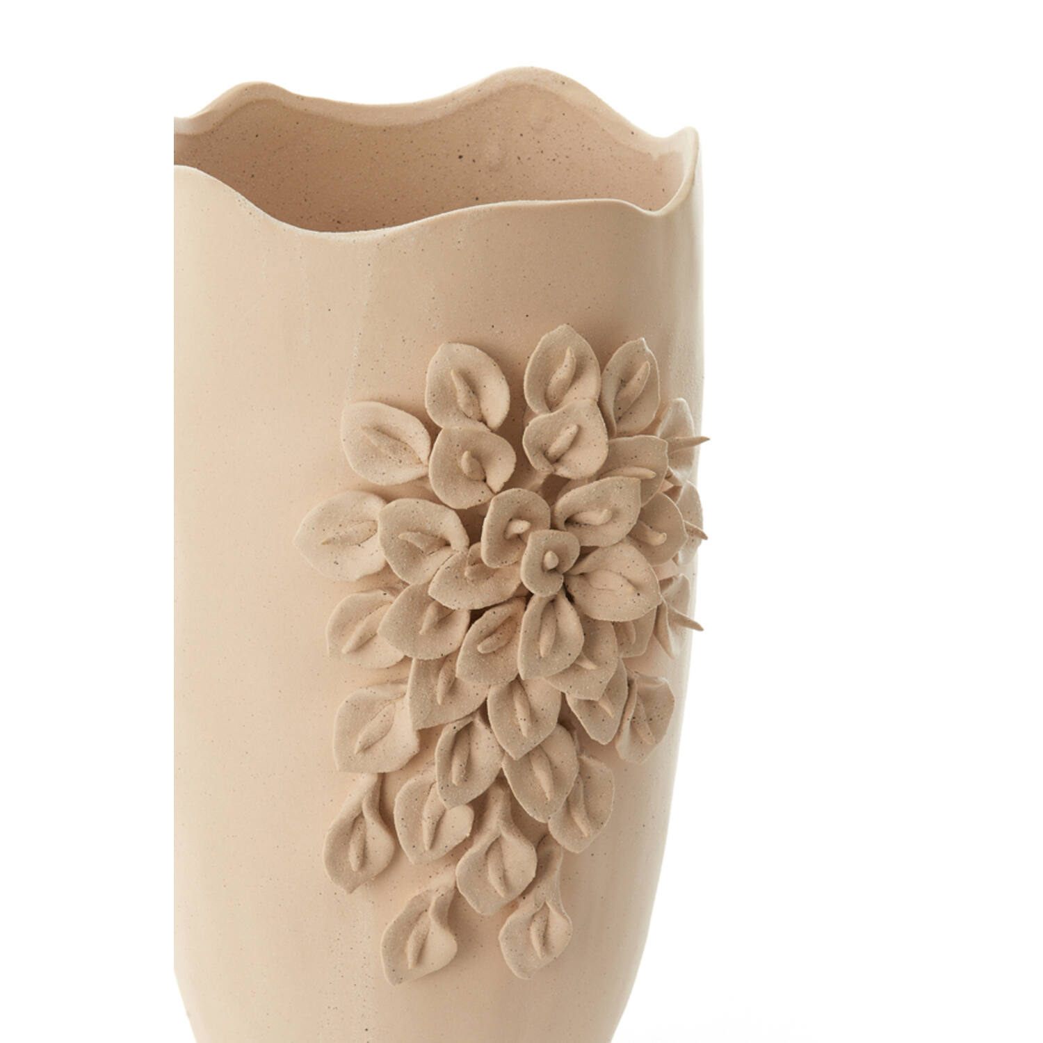 Vase deco 31,5x27x50 cm AMIATA ceramics matt cream