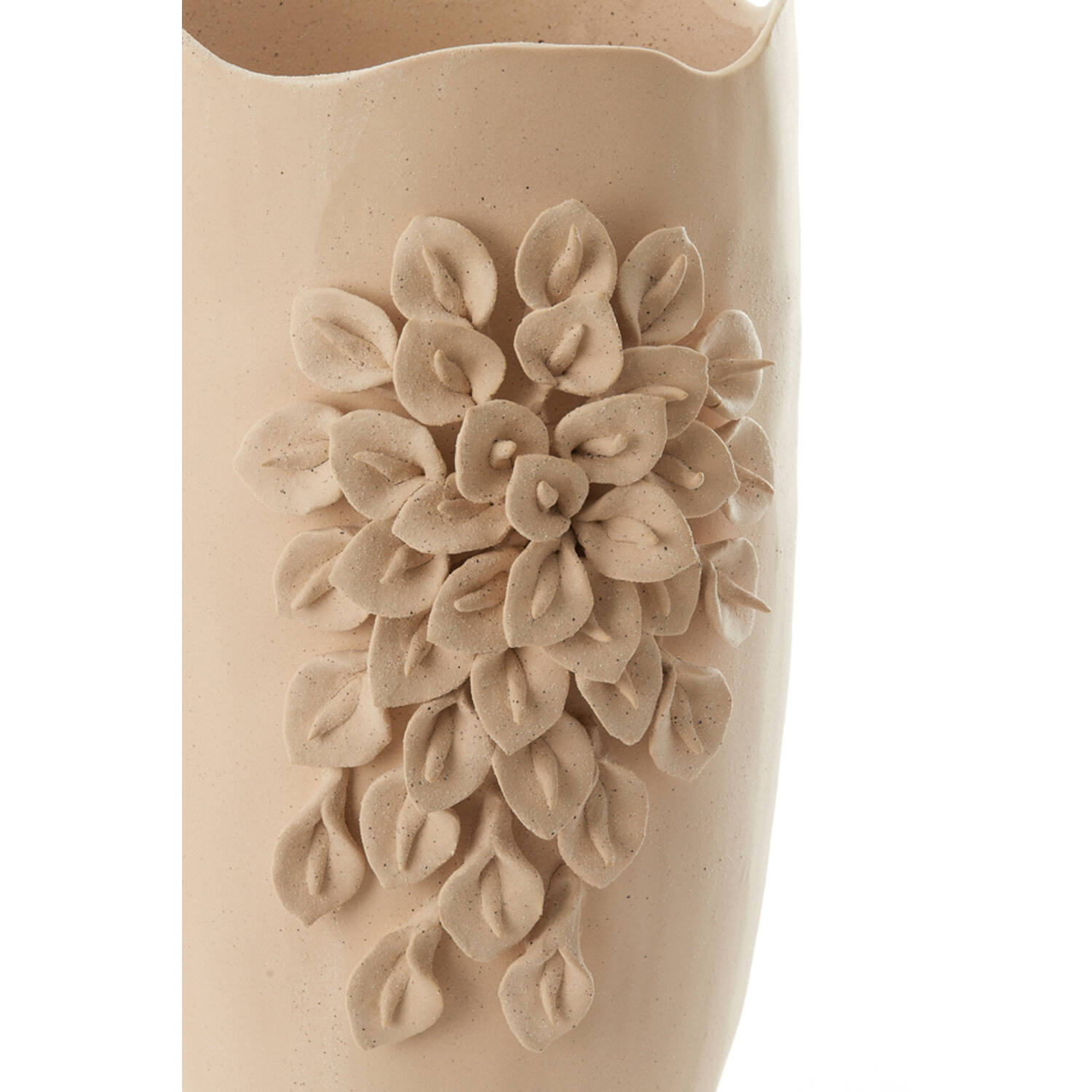 Vase deco 31,5x27x50 cm AMIATA ceramics matt cream